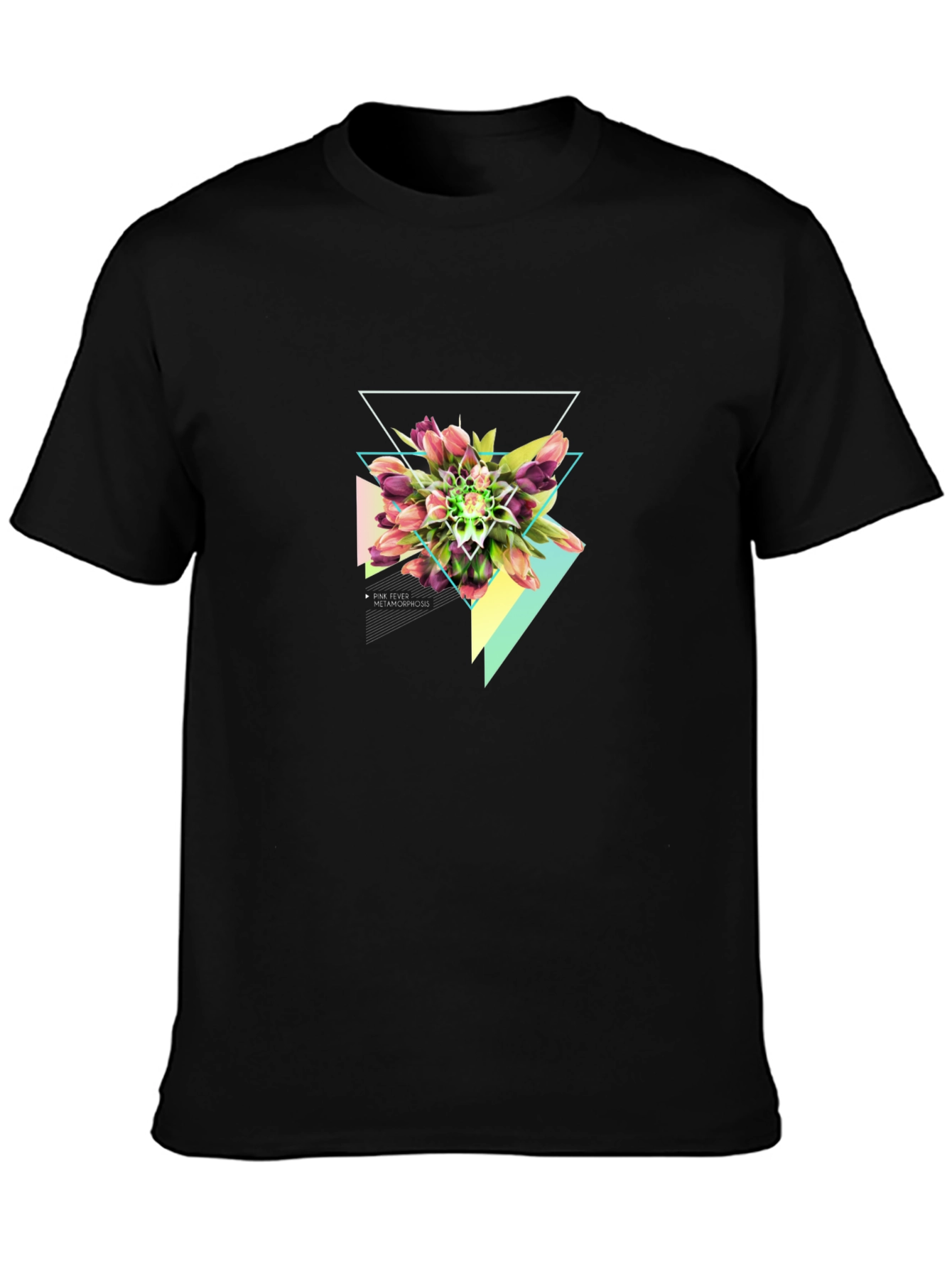 Geometric Floral T-Shirt - Modern Graphic Tee