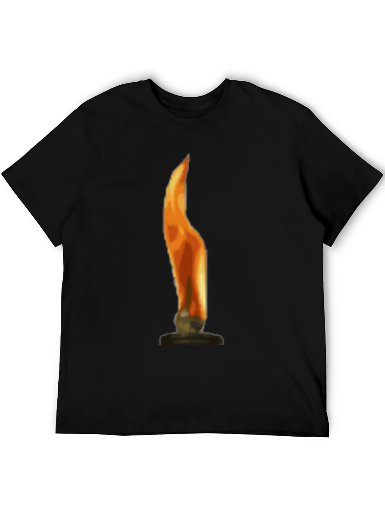 Flame Graphic Black Tee Shirt