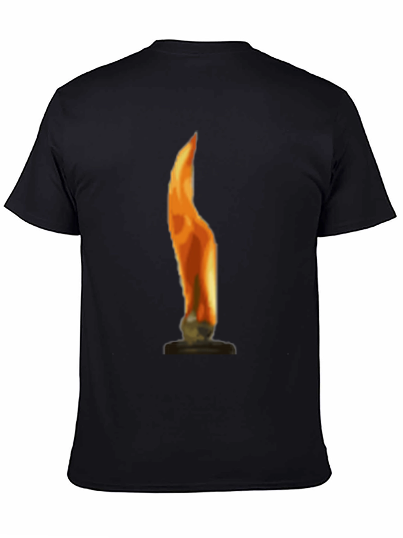 Flame Graphic Black Tee Shirt