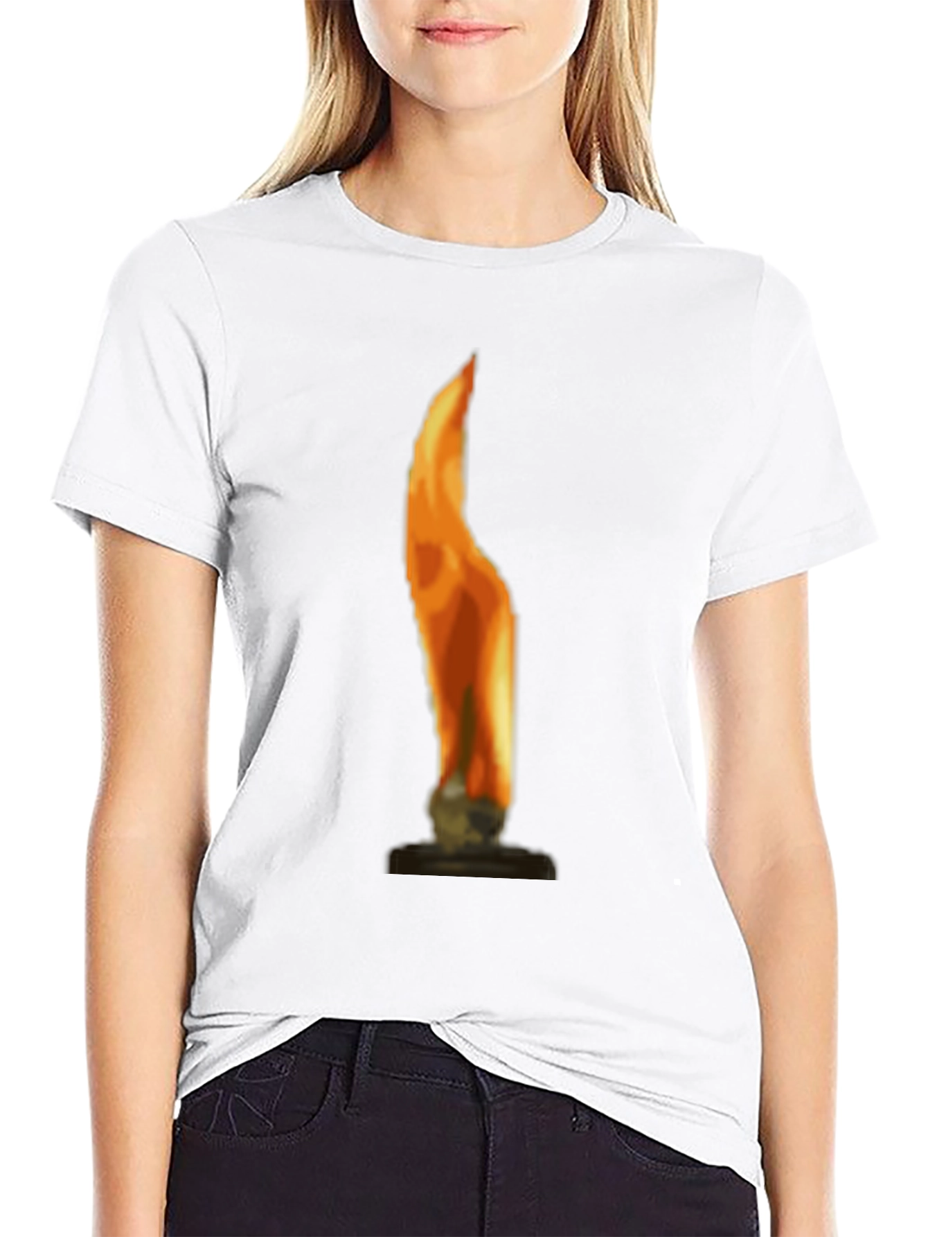 Flame Graphic Black Tee Shirt
