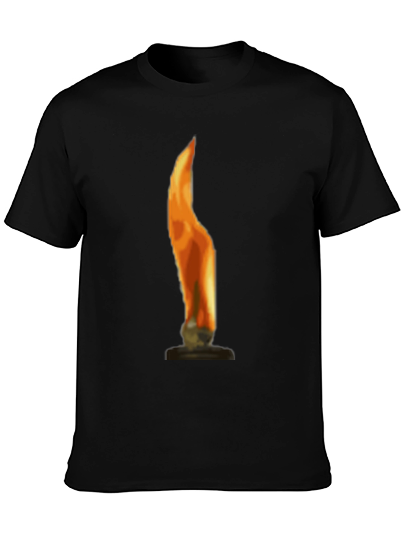 Flame Graphic Black Tee Shirt