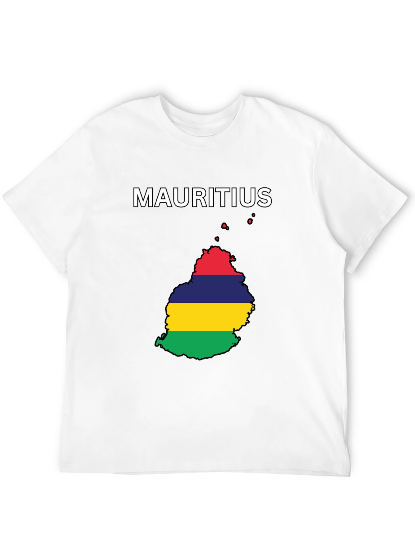 Mauritius Flag Map T-Shirt - Island Pride Tee