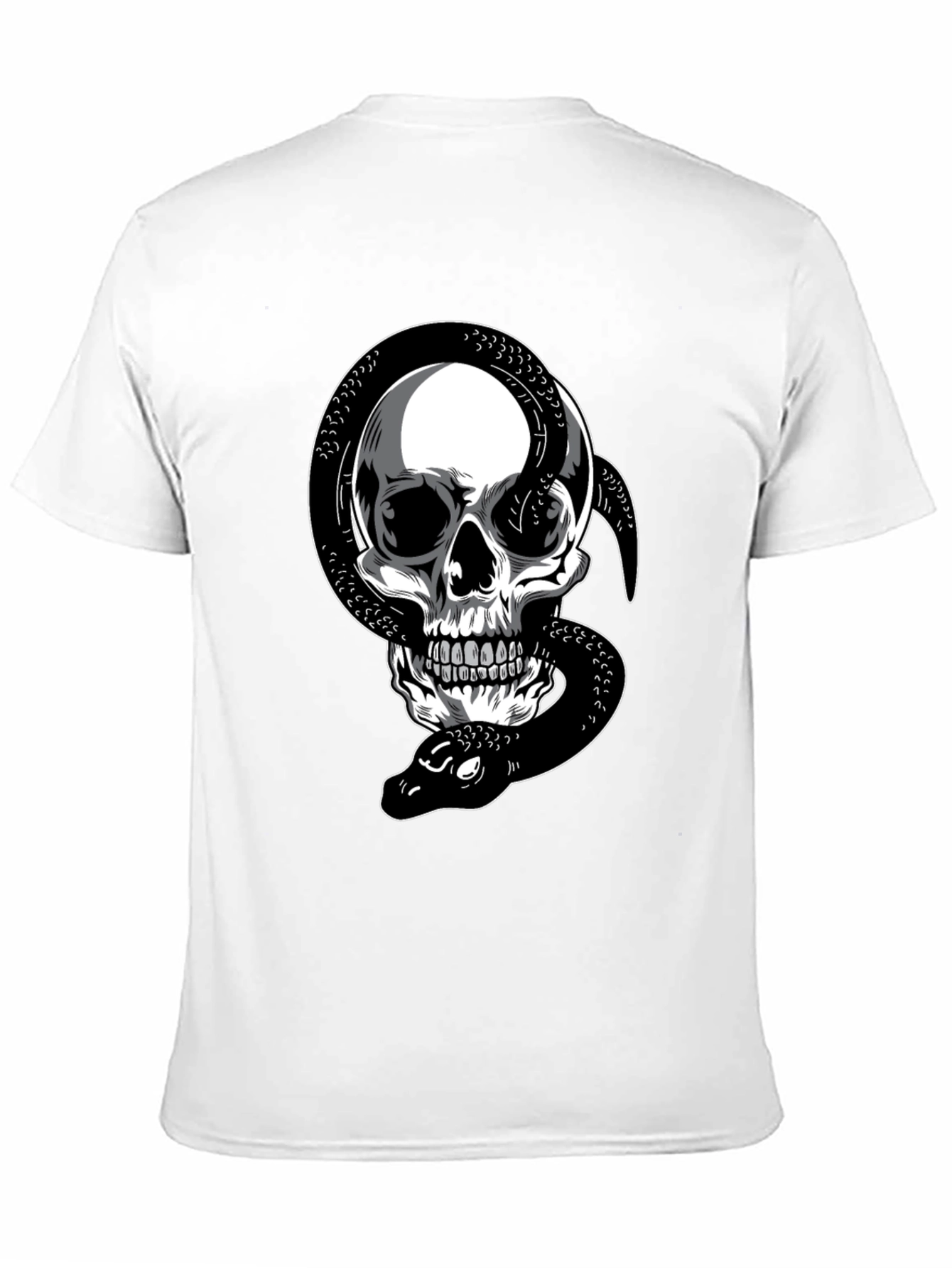 Skull & Snake Graphic Tee - Dark Style