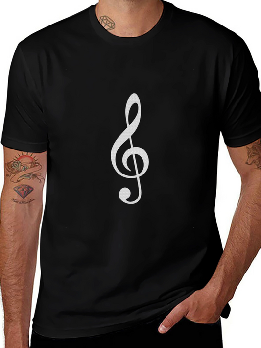 Treble Clef Graphic Tee - Music Lovers Black T-Shirt