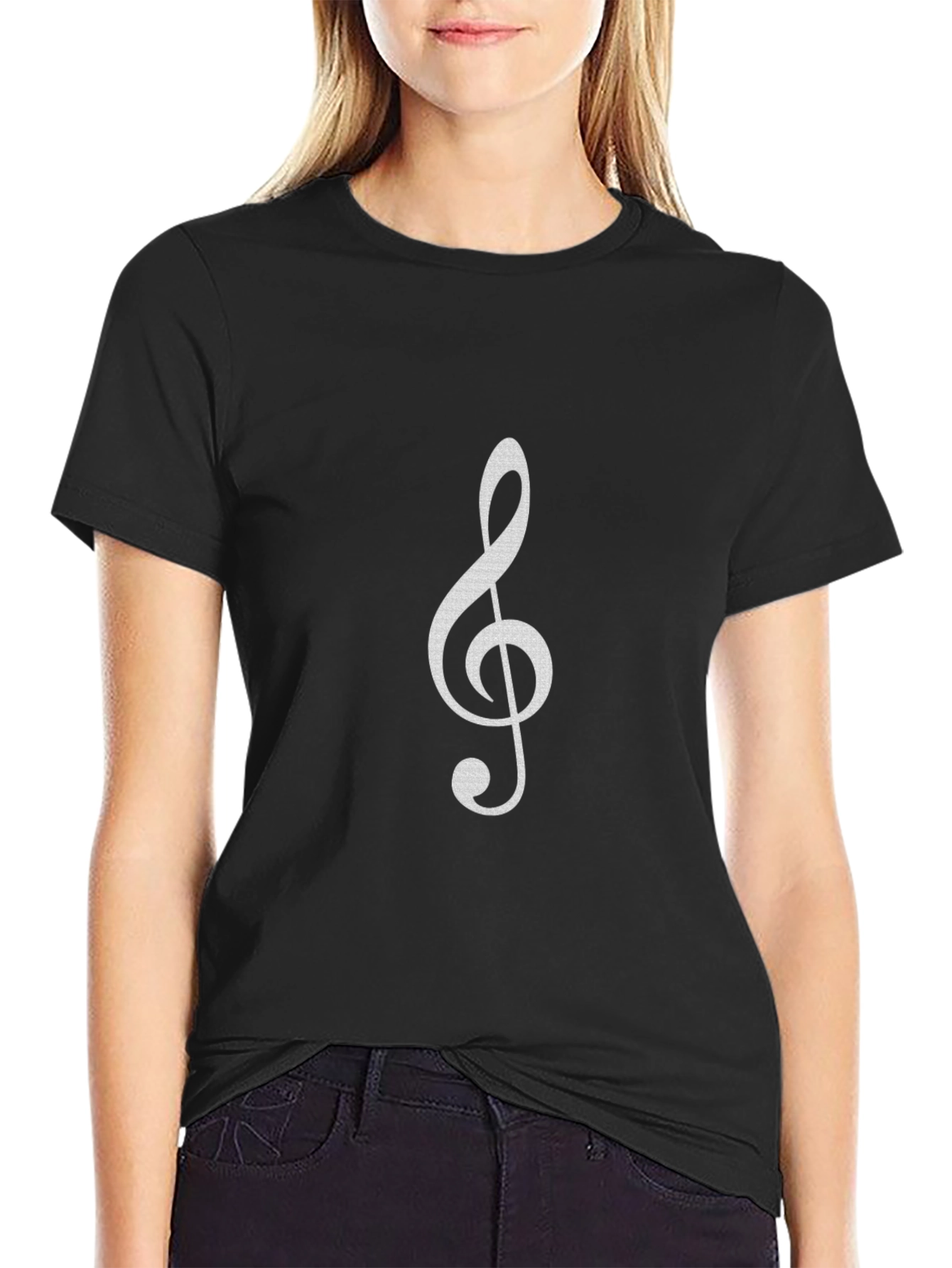 Treble Clef Graphic Tee - Music Lovers Black T-Shirt