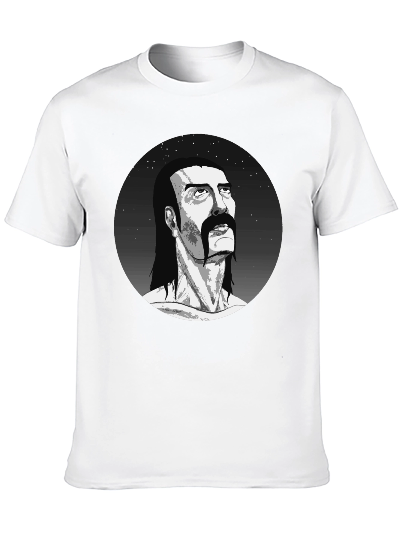 Retro Portrait Graphic Black T-Shirt