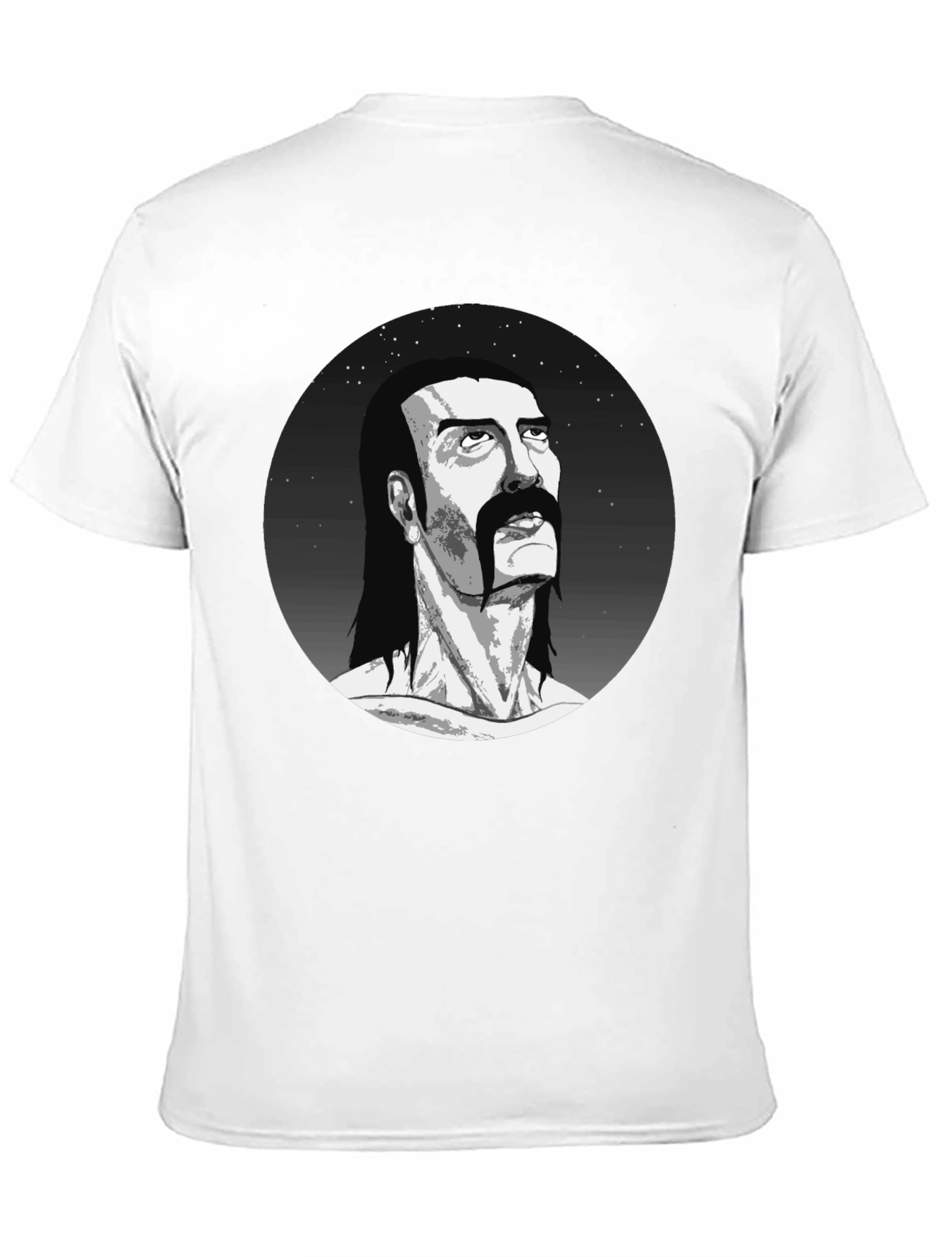 Retro Portrait Graphic Black T-Shirt