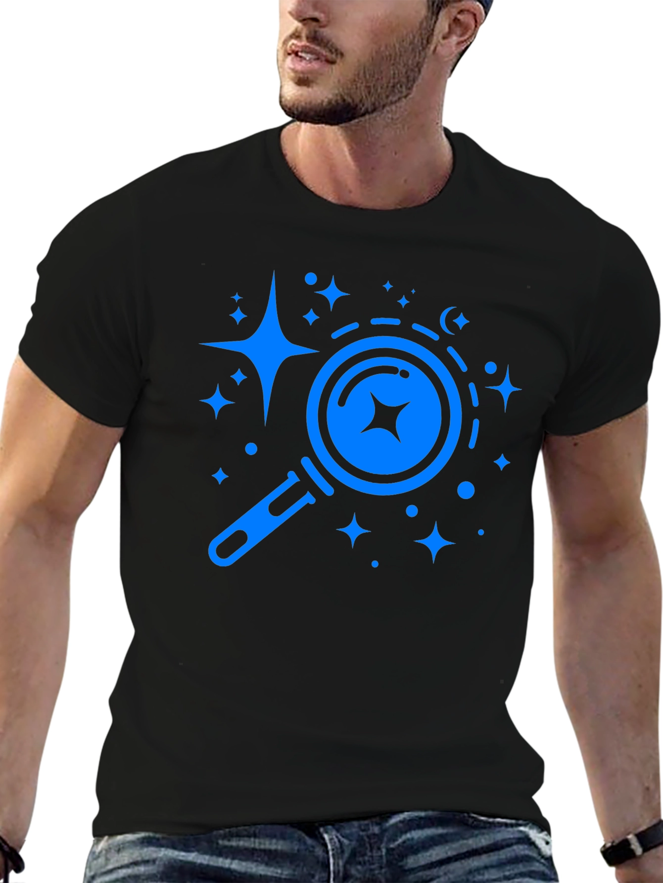 Search for Stars Black Graphic Tee