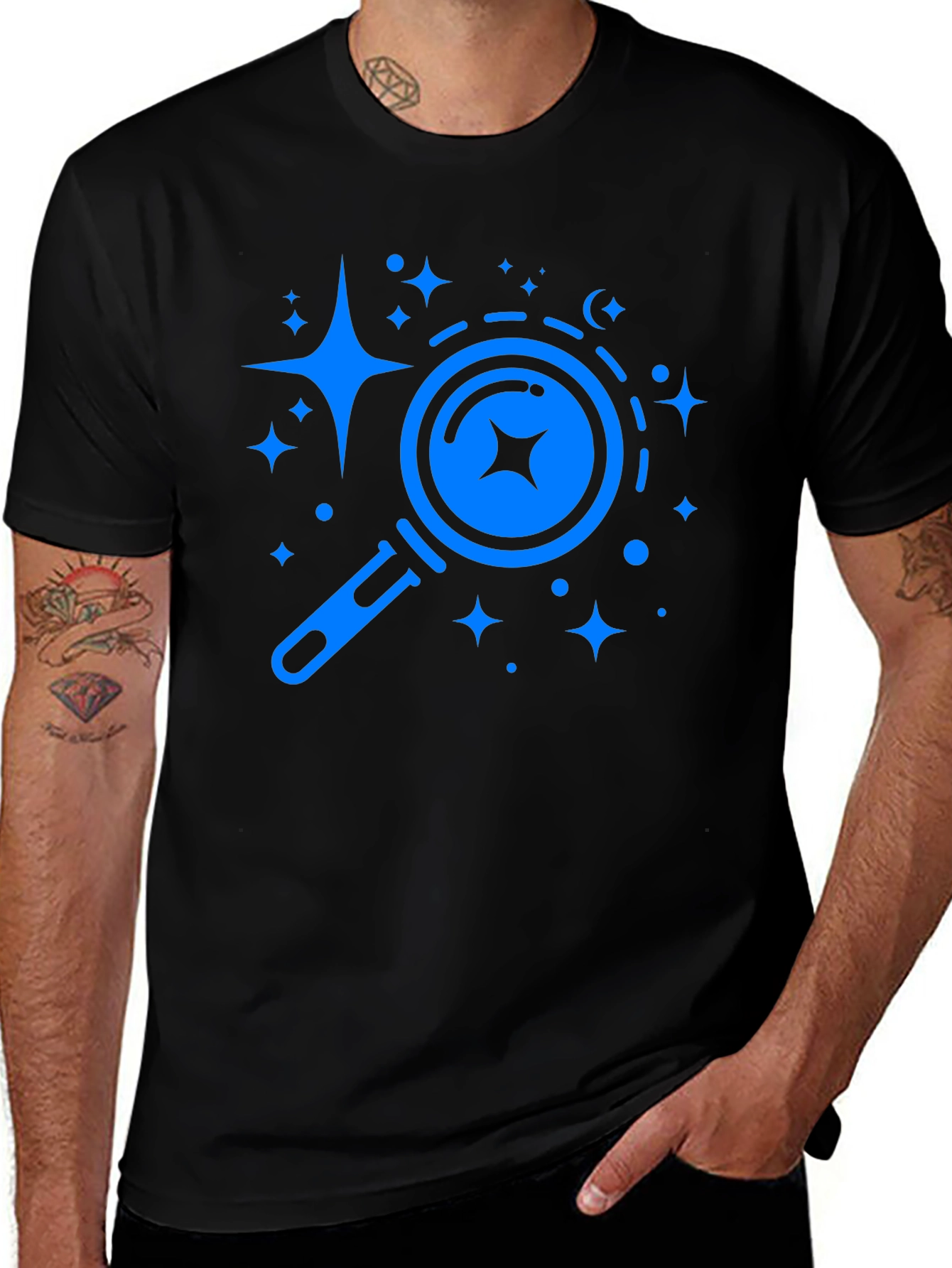 Search for Stars Black Graphic Tee