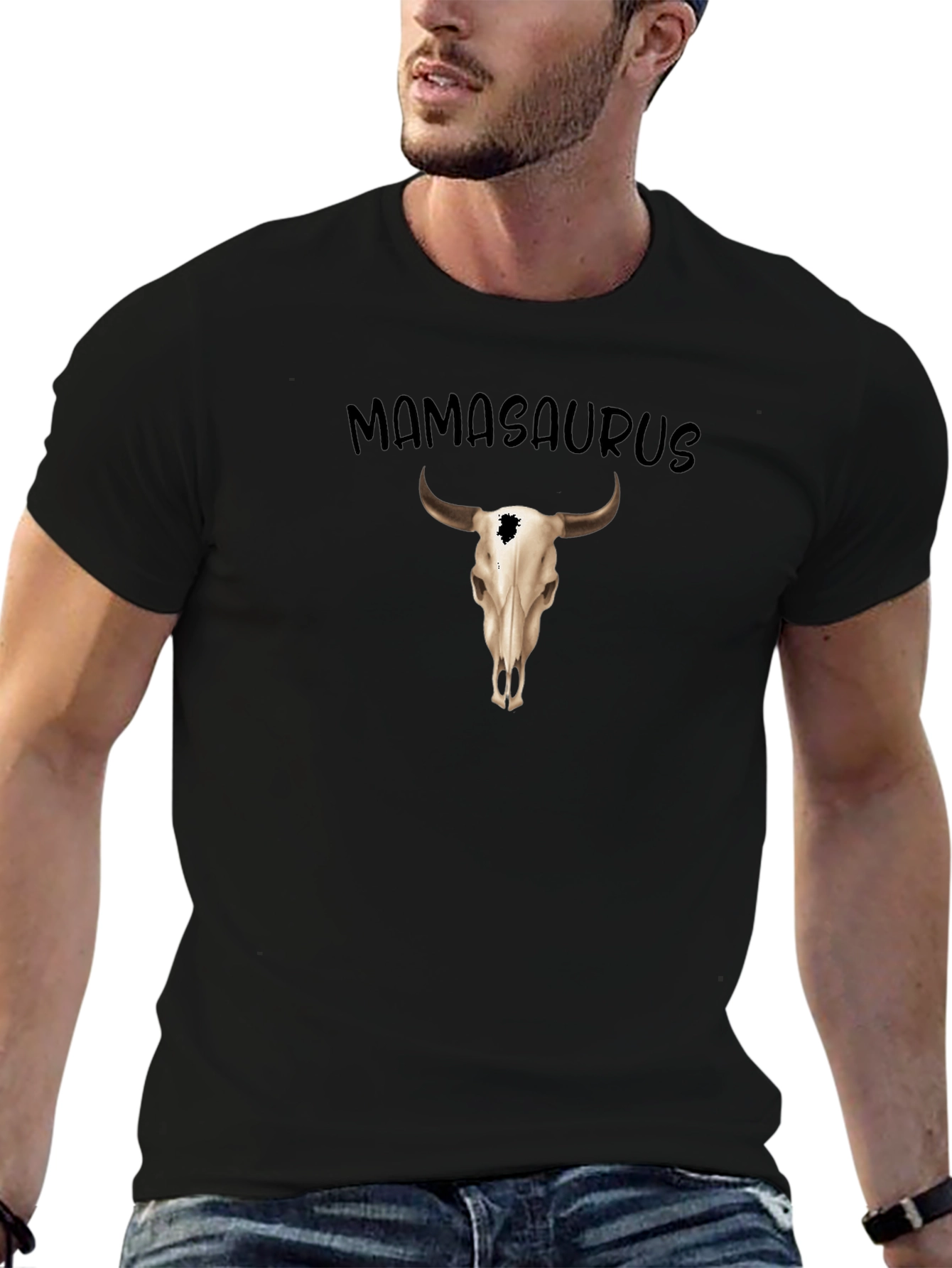 Mamasaurus Bull Skull Tee
