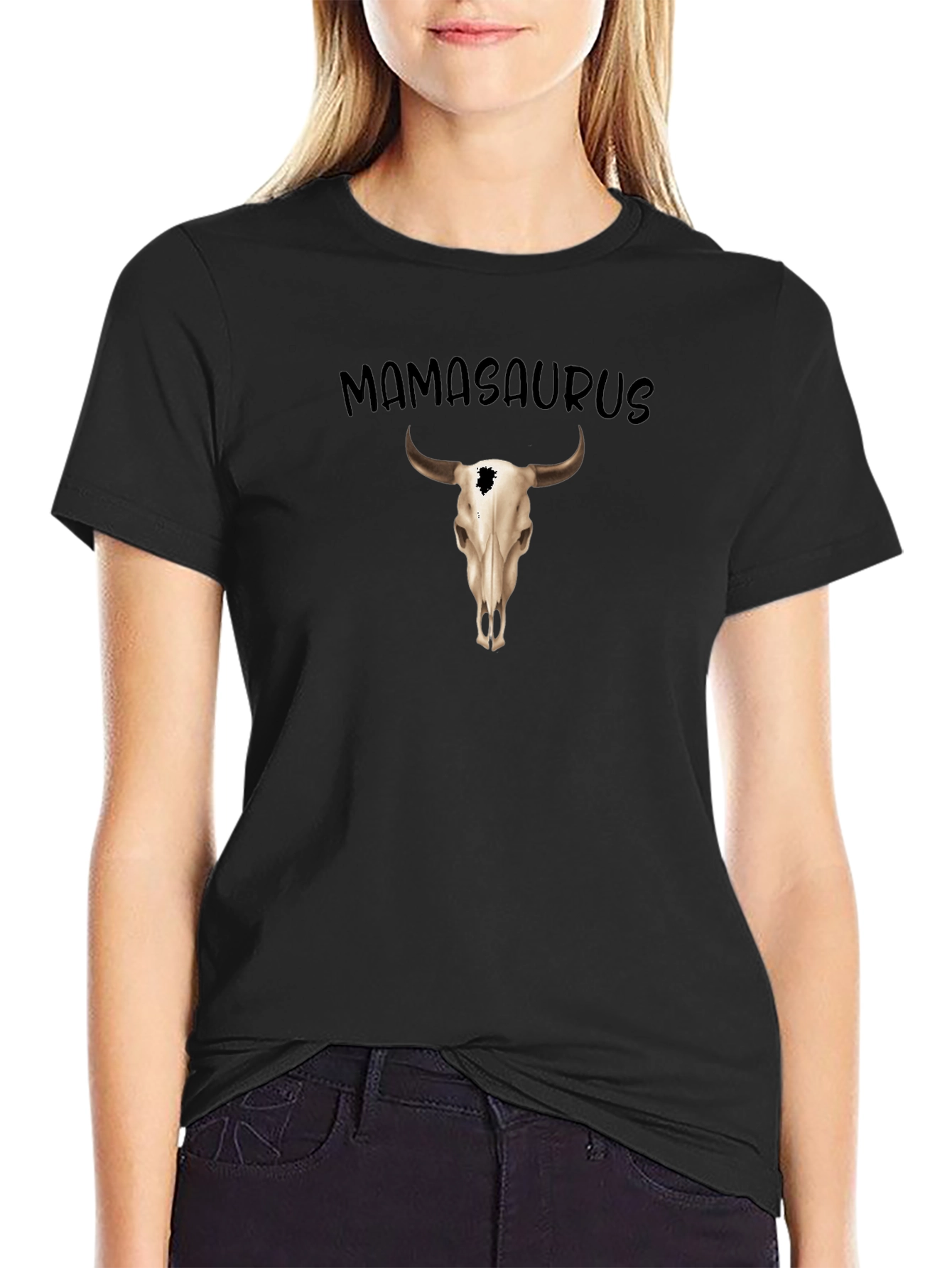 Mamasaurus Bull Skull Tee