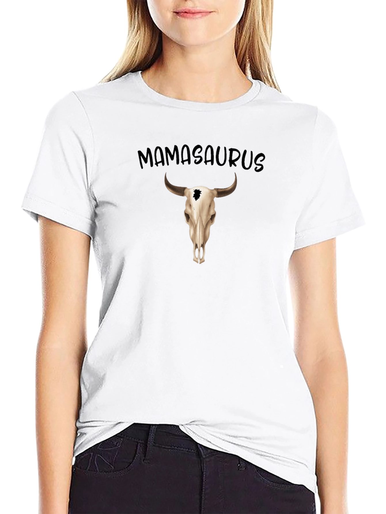 Mamasaurus Bull Skull Tee
