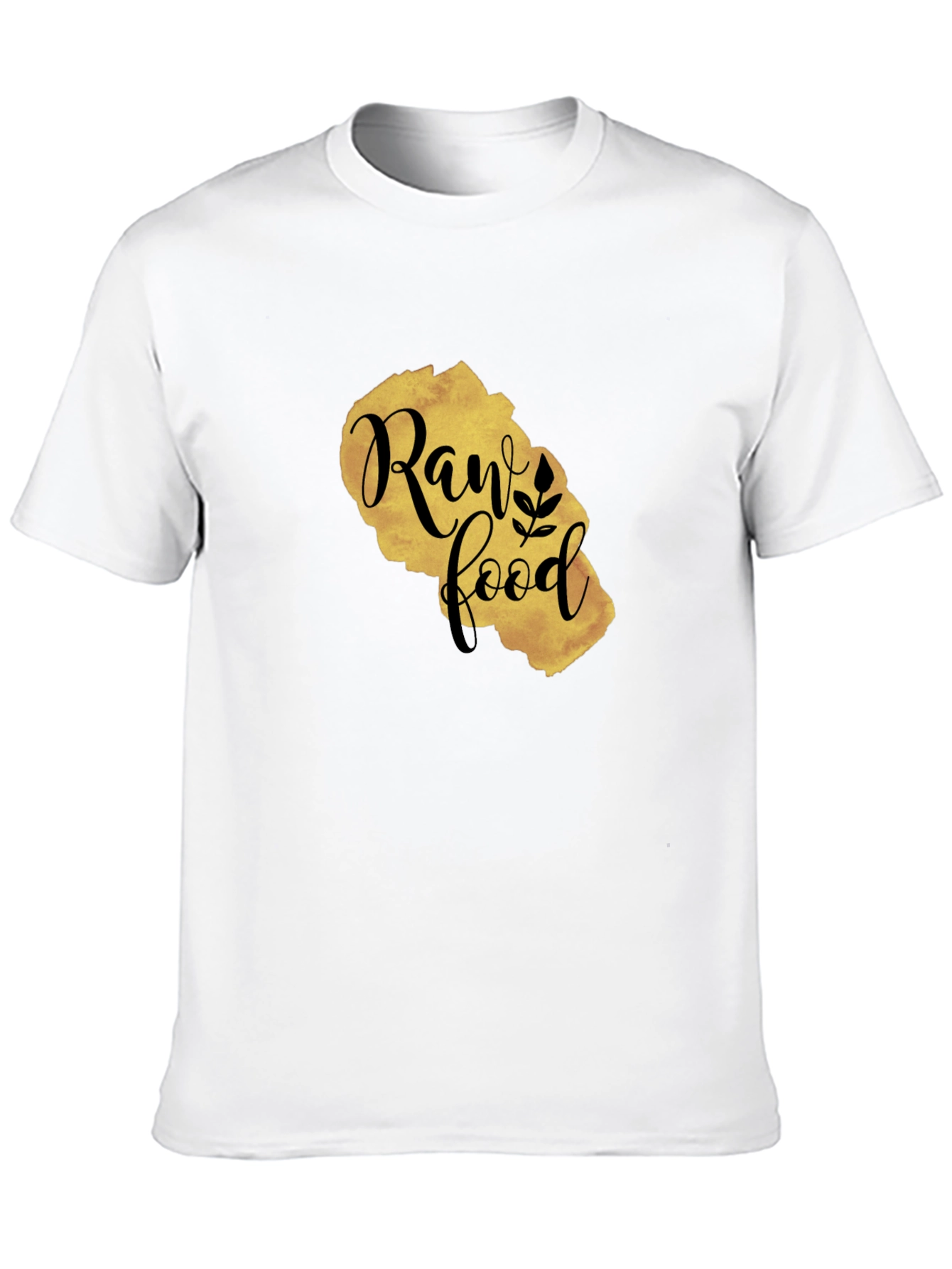 Raw Food Gold Print Black T-Shirt