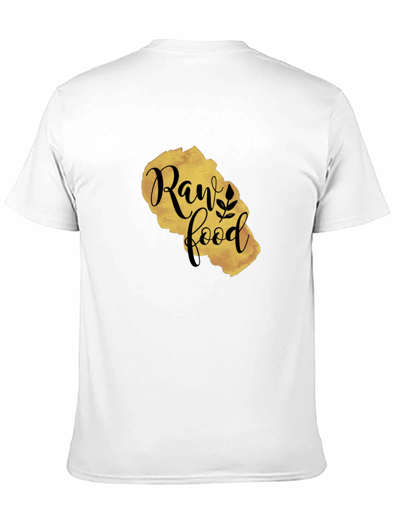 Raw Food Gold Print Black T-Shirt