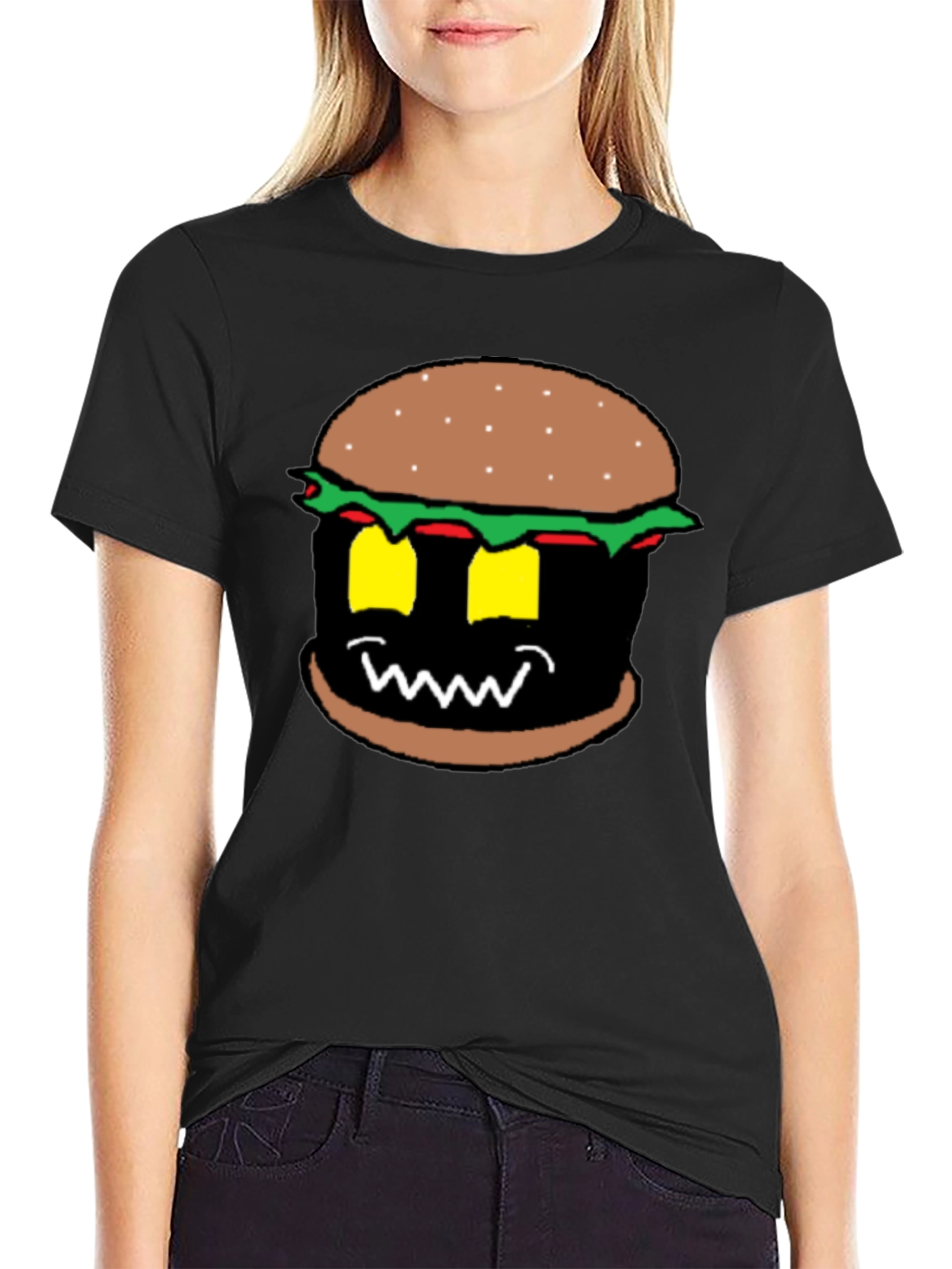 Burger Monster Graphic Tee - Black
