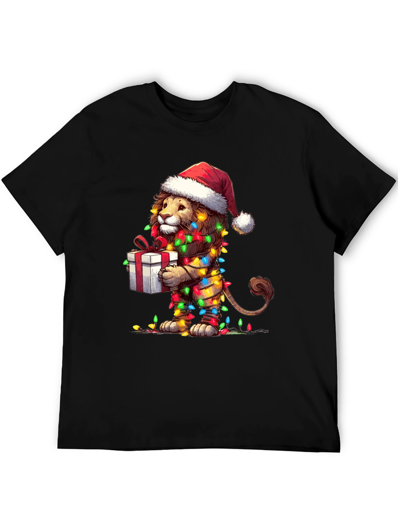 Festive Lion T-Shirt - Holiday Gift Tee