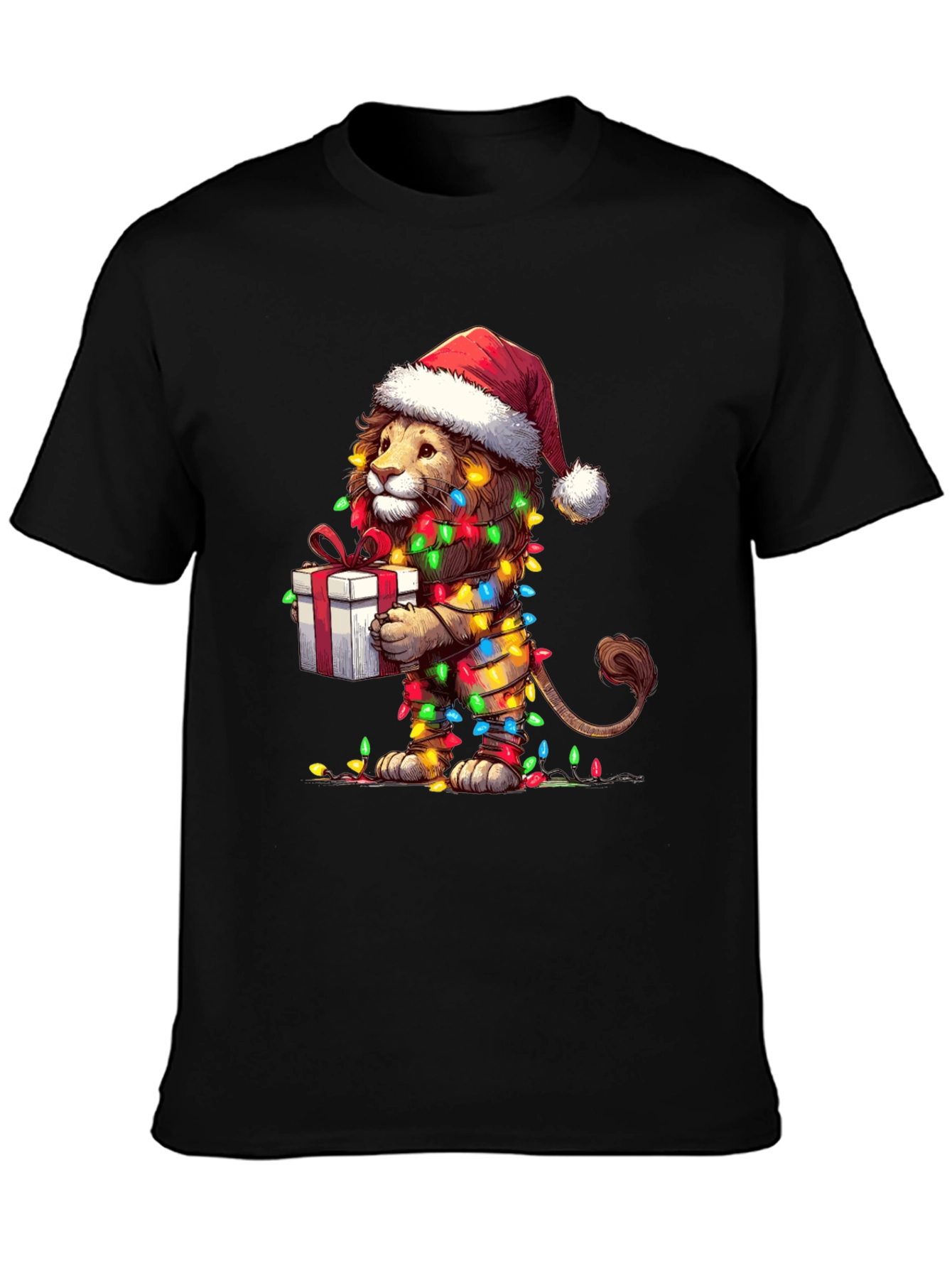 Festive Lion T-Shirt - Holiday Gift Tee