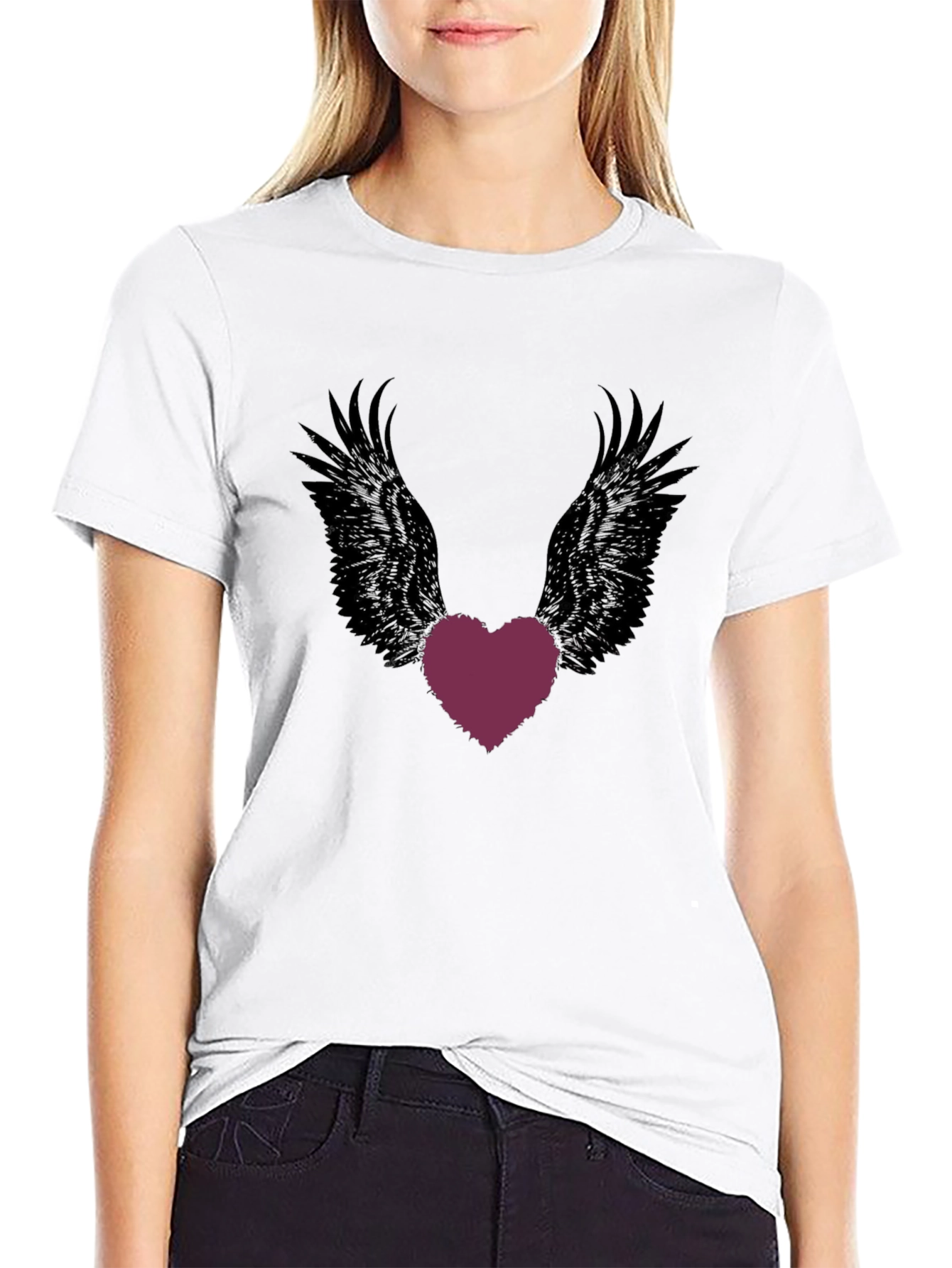 Winged Heart Tee - Romantic Graphic T-Shirt