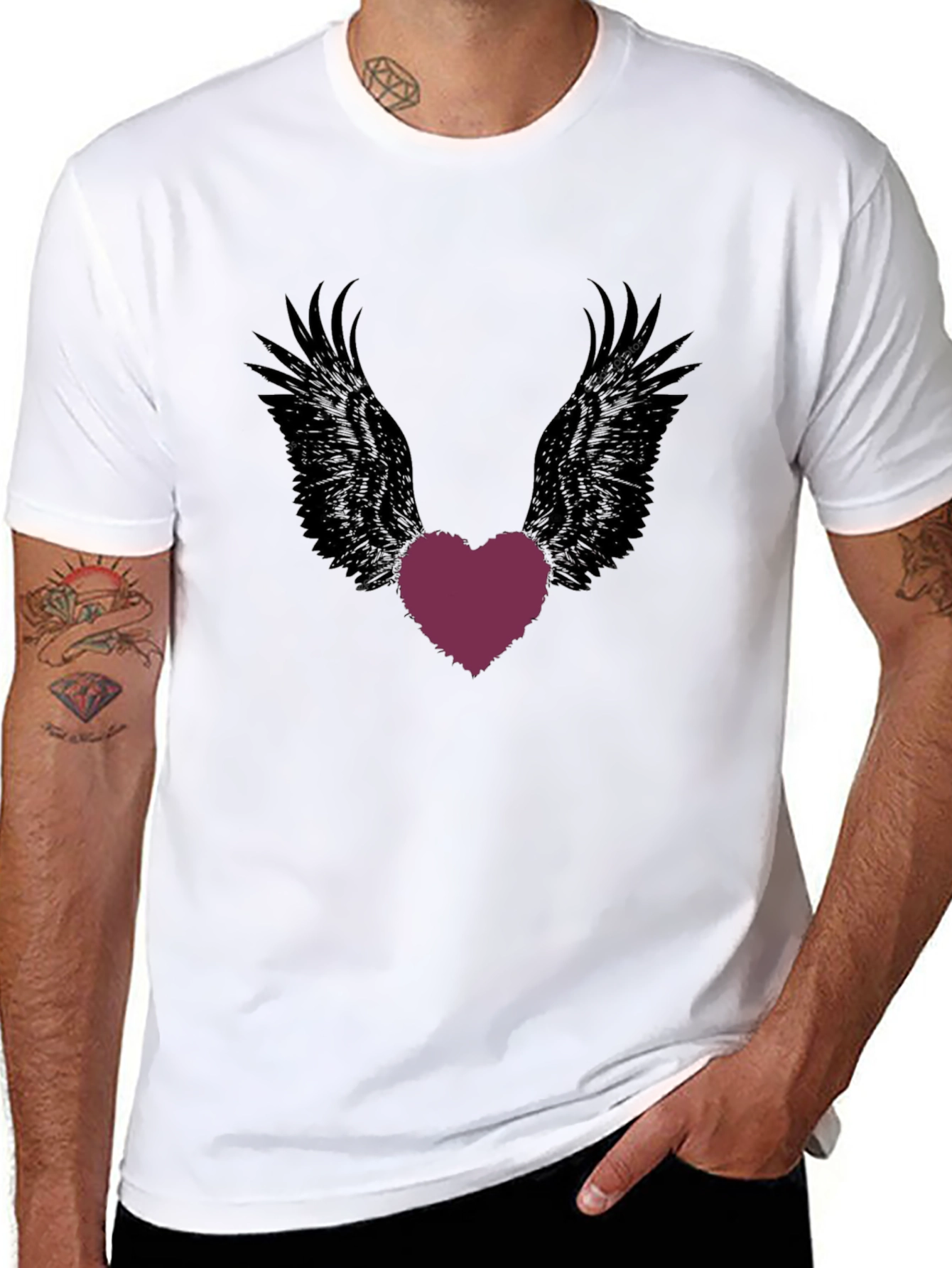 Winged Heart Tee - Romantic Graphic T-Shirt