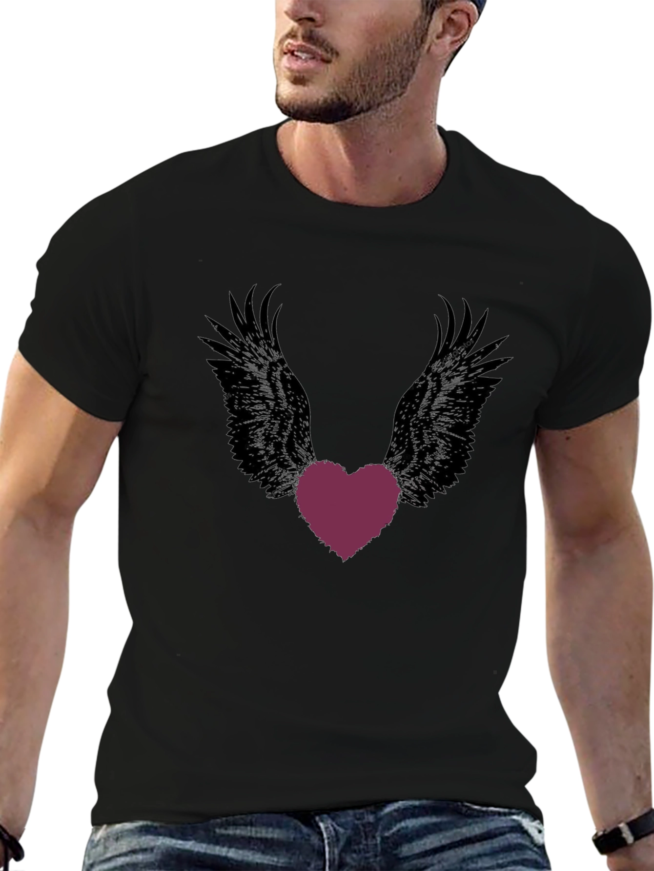 Winged Heart Tee - Romantic Graphic T-Shirt