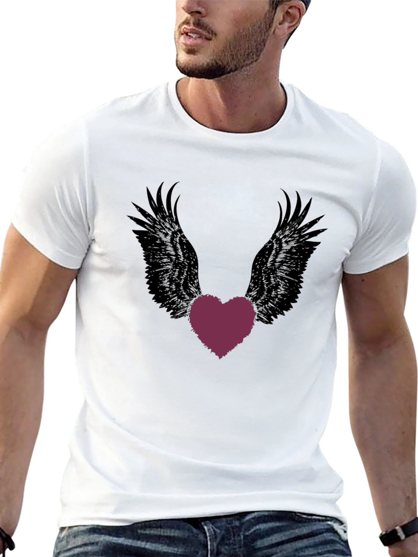 Winged Heart Tee - Romantic Graphic T-Shirt