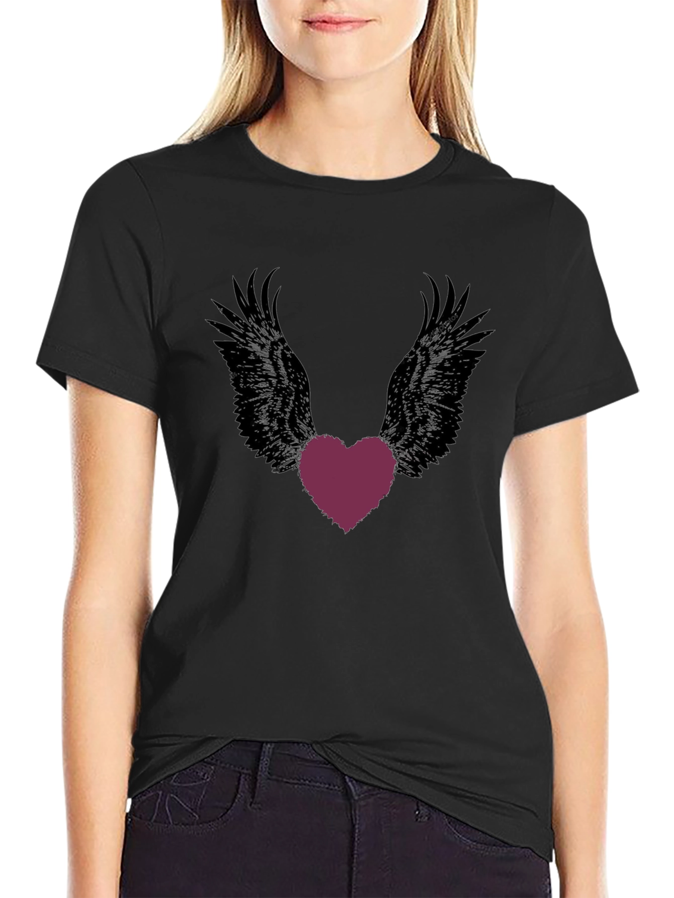 Winged Heart Tee - Romantic Graphic T-Shirt