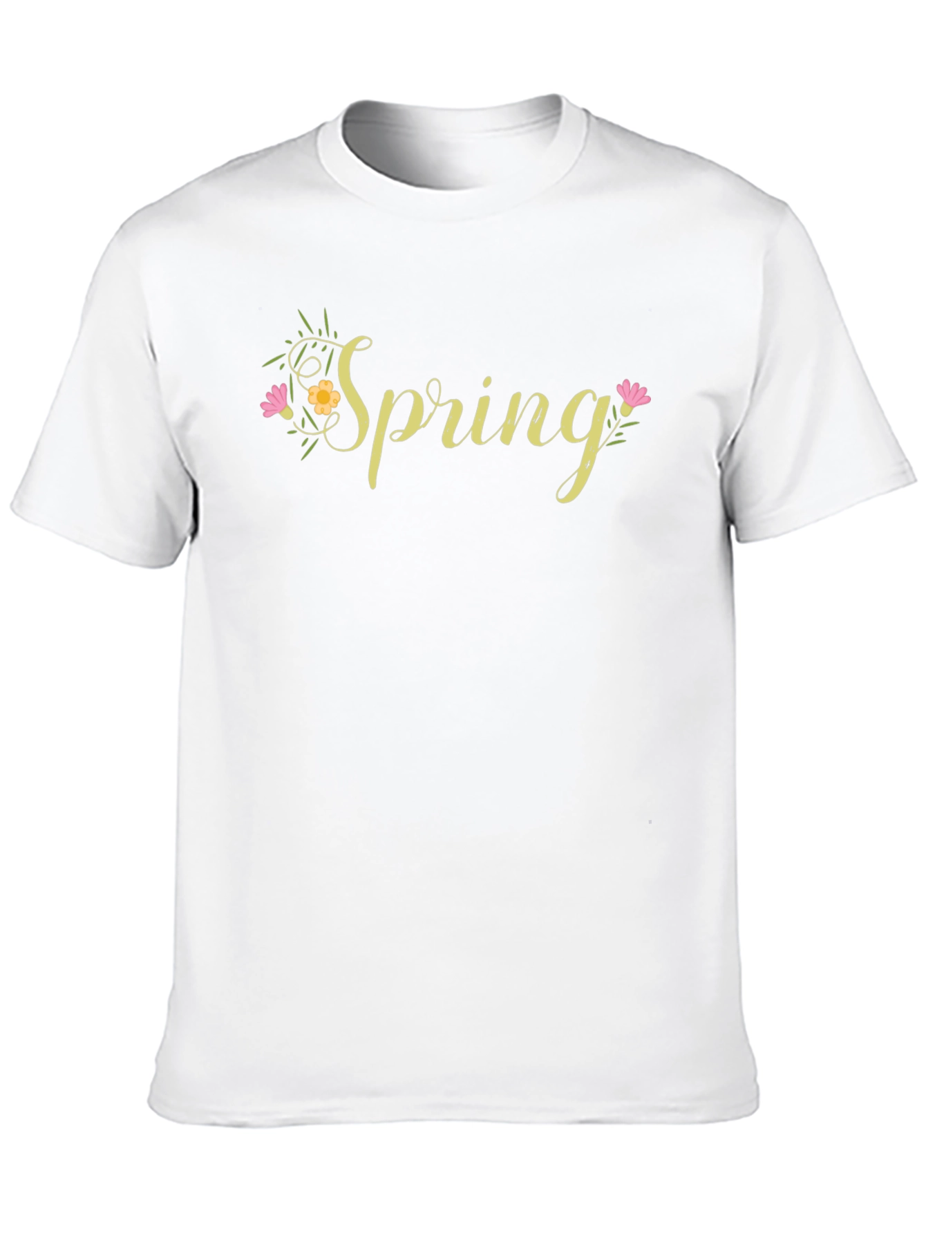 Spring Floral Graphic T-Shirt - Casual Wear