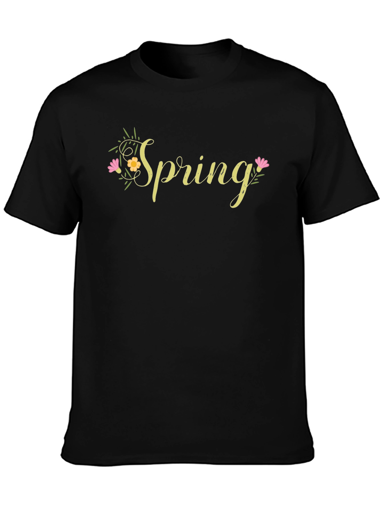 Spring Floral Graphic T-Shirt - Casual Wear