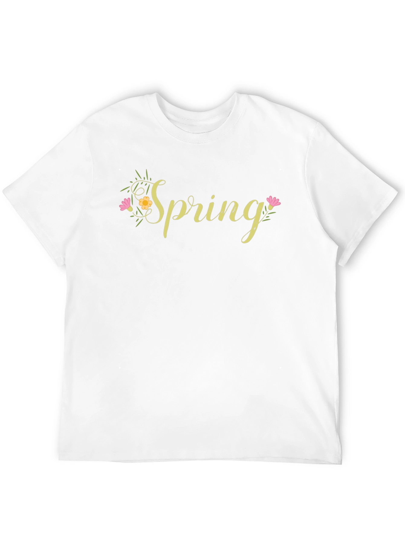 Spring Floral Graphic T-Shirt - Casual Wear