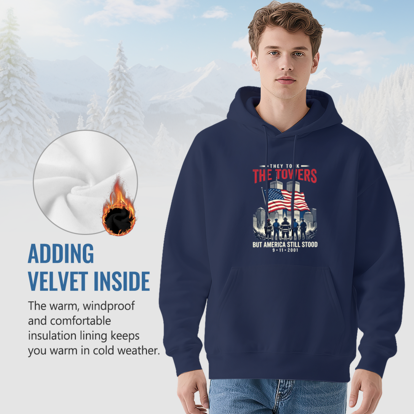 They Took The Towers But America Still Stood 9/11 Hero Tribute Hoodie