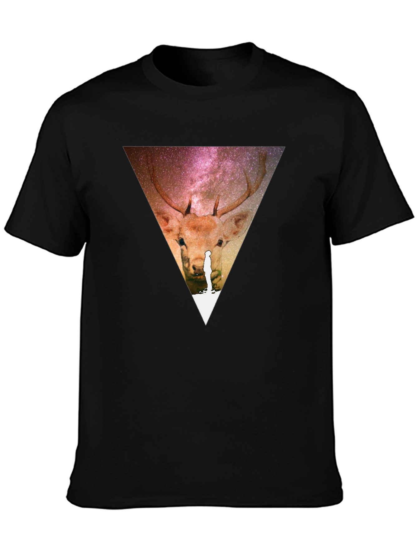 Deer Galaxy Triangle T-Shirt