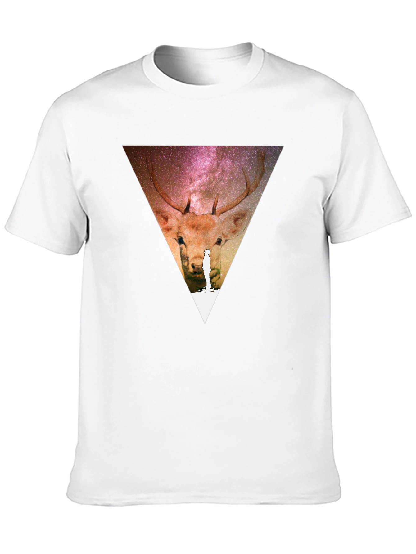Deer Galaxy Triangle T-Shirt