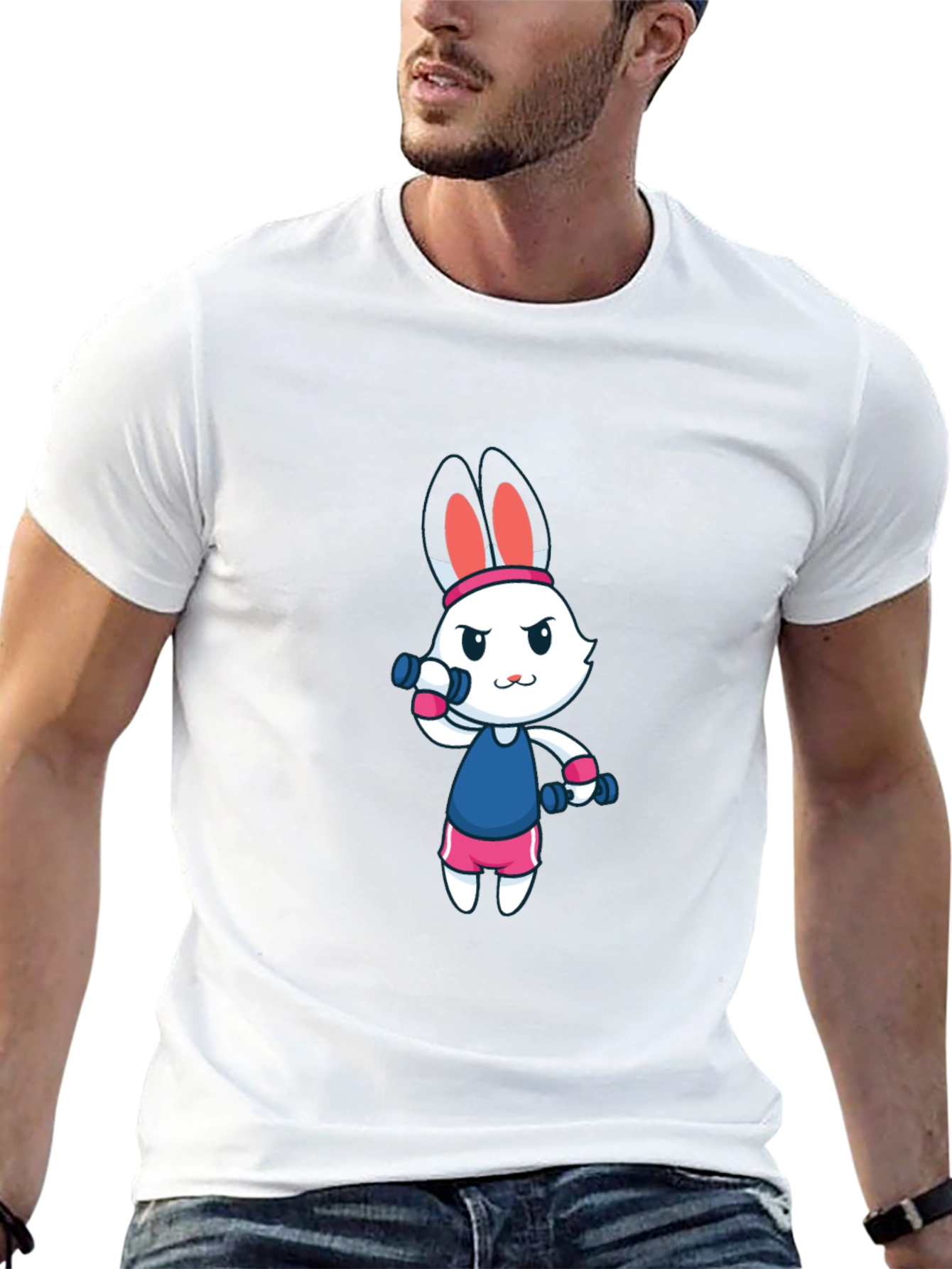 Workout Bunny Black T-Shirt