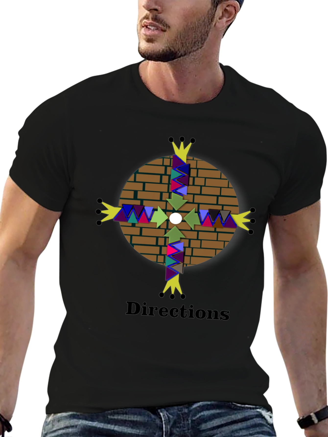 Directions Graphic Tee - Unique Compass Design