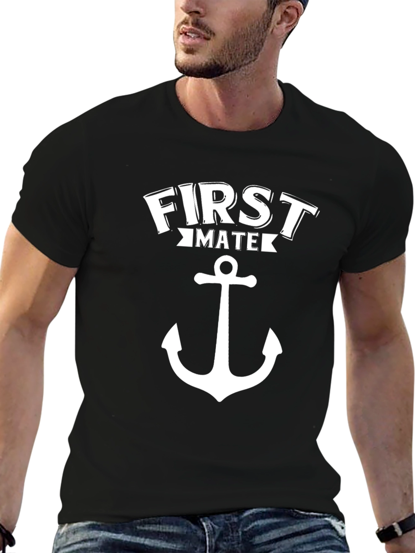 First Mate Anchor Graphic Tee - Nautical T-Shirt