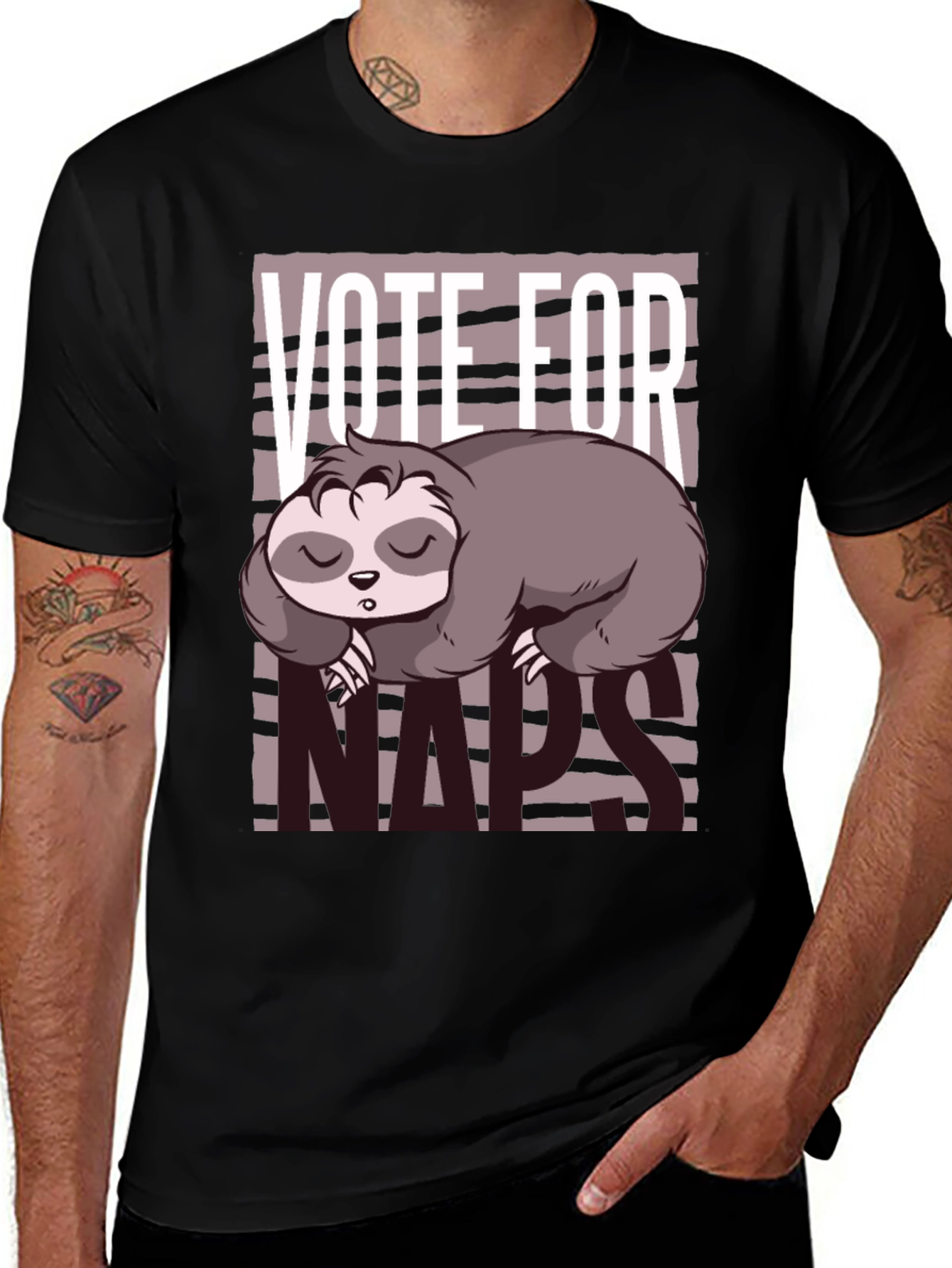 Vote for Naps Sloth Graphic Tee