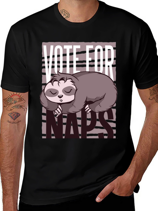 Vote for Naps Sloth Graphic Tee