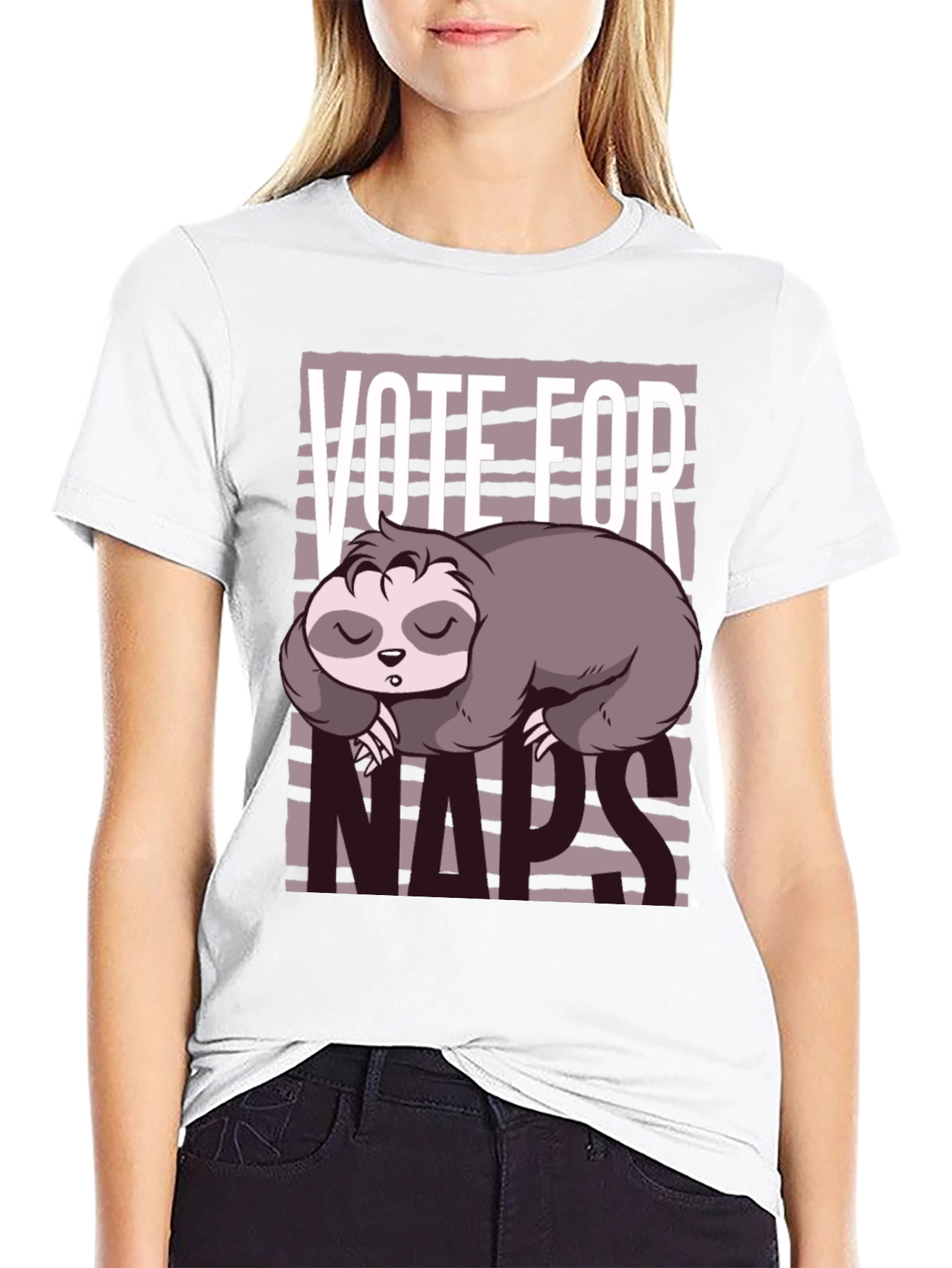 Vote for Naps Sloth Graphic Tee