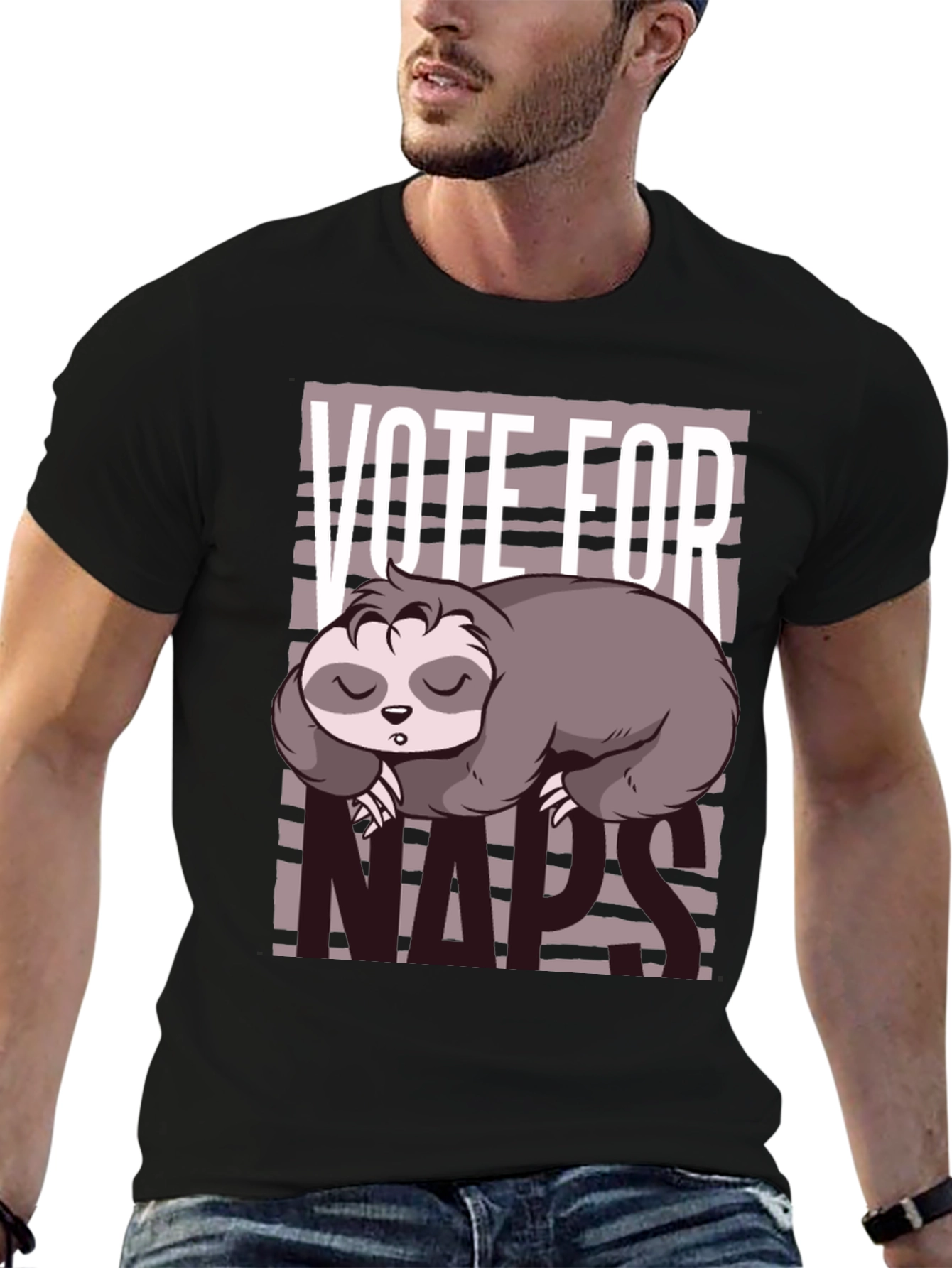Vote for Naps Sloth Graphic Tee