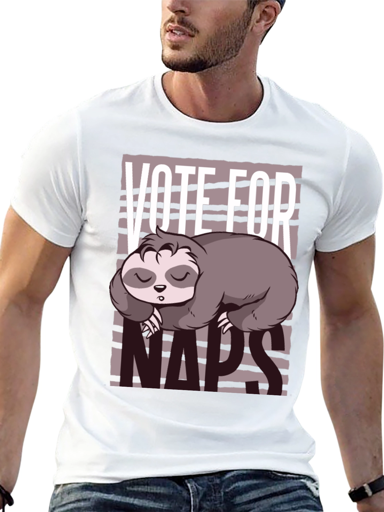 Vote for Naps Sloth Graphic Tee