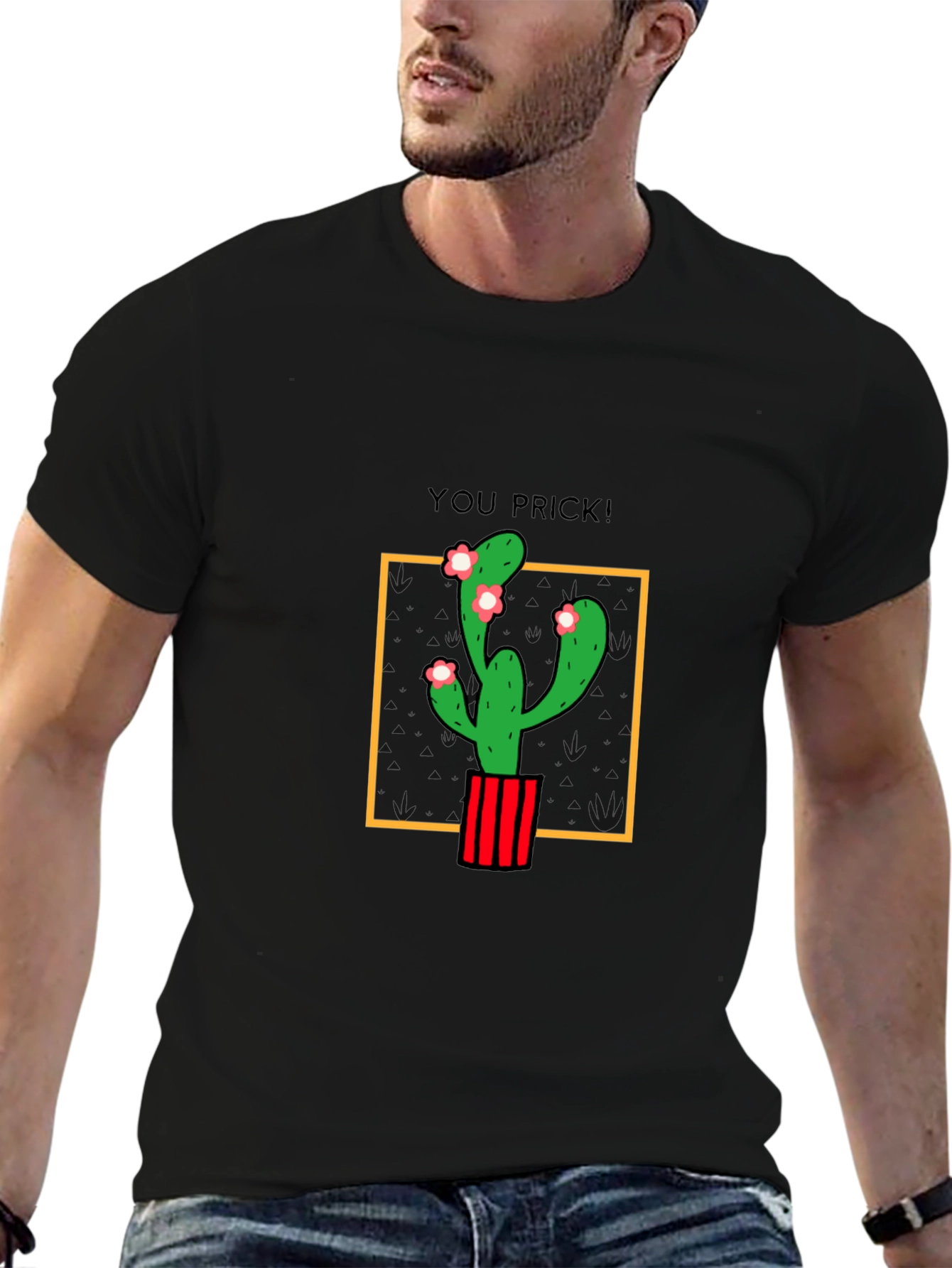 Funny Cactus T-Shirt - You Prick! Graphic Tee