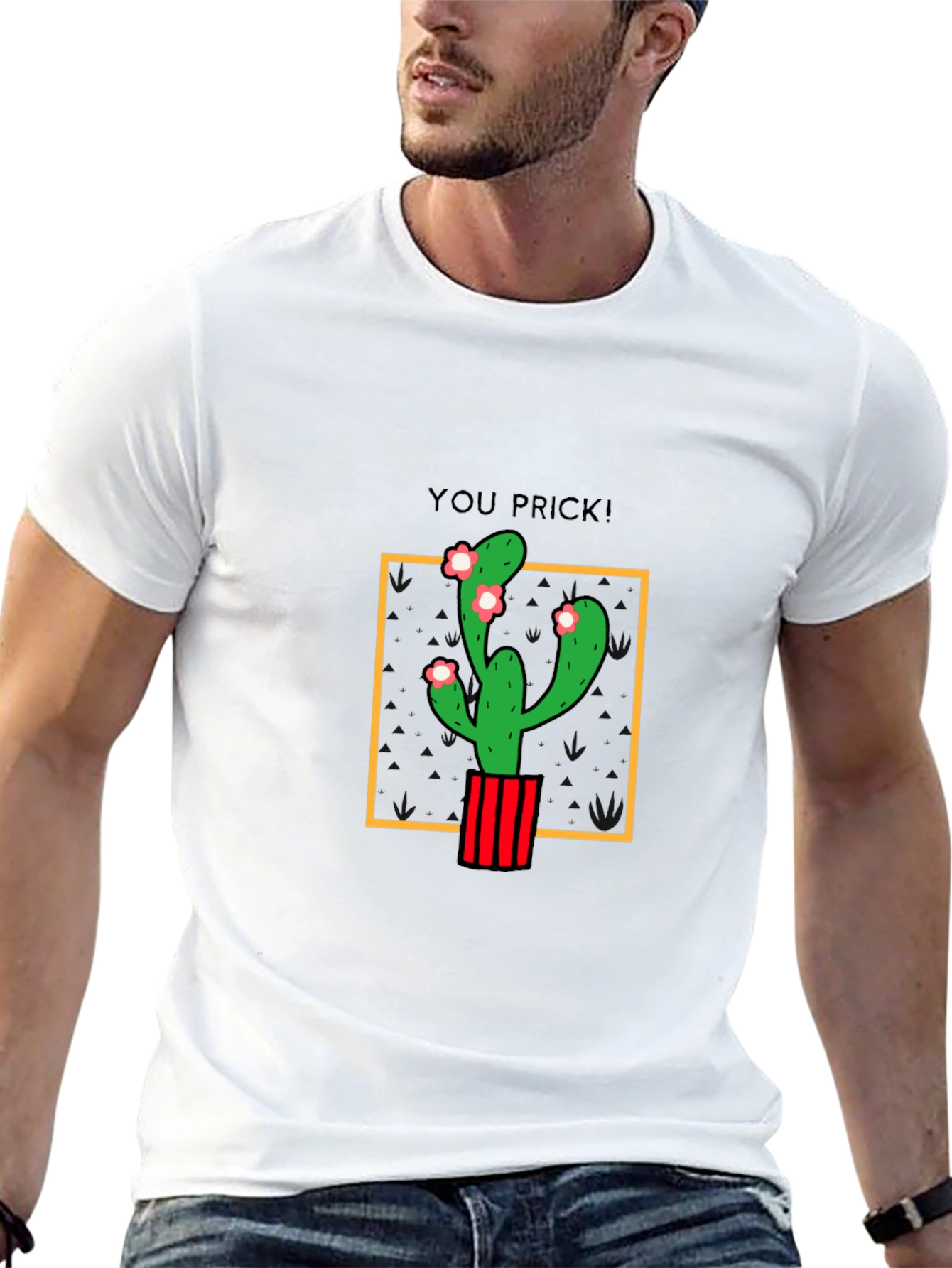 Funny Cactus T-Shirt - You Prick! Graphic Tee