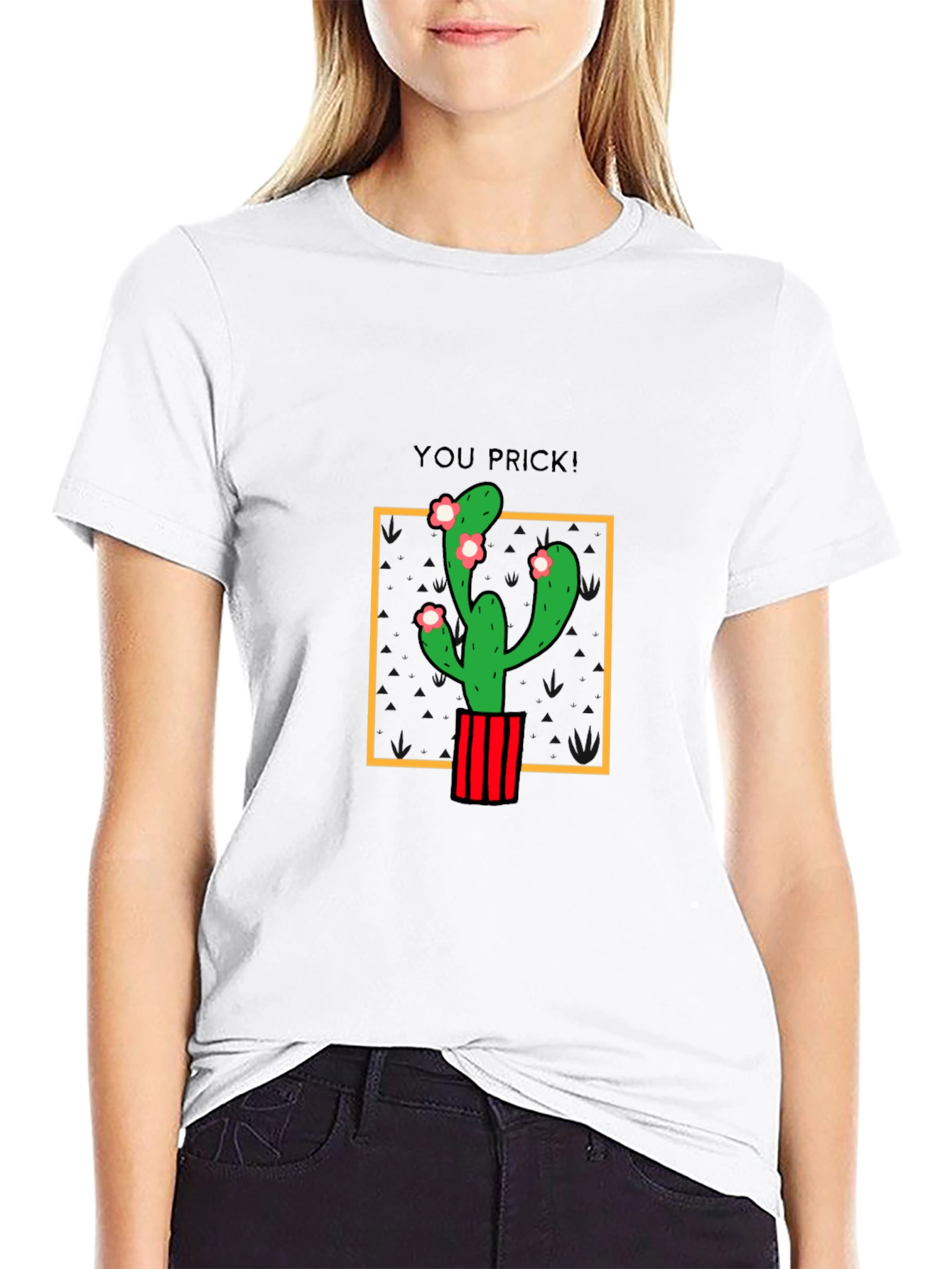 Funny Cactus T-Shirt - You Prick! Graphic Tee