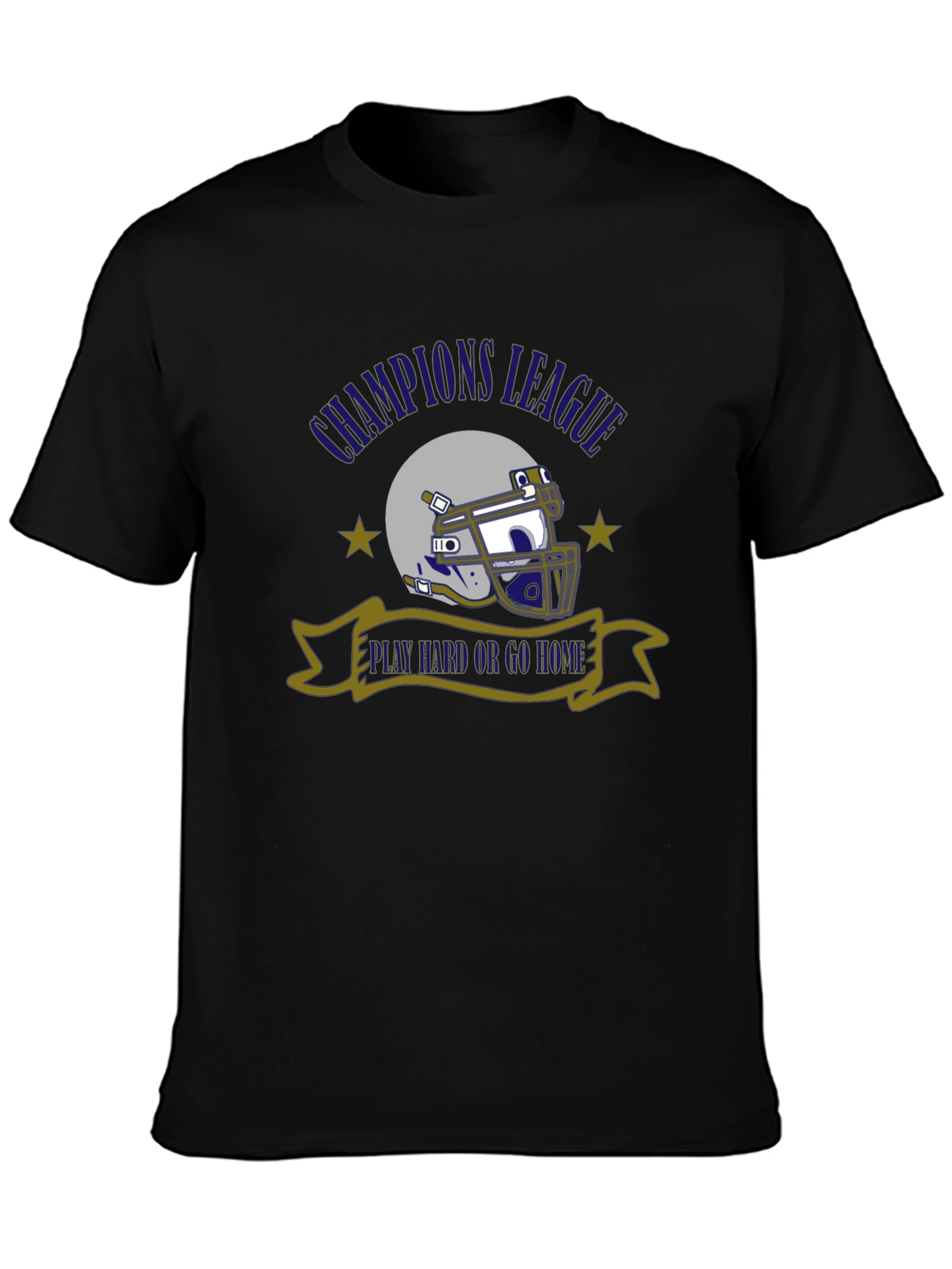 Champions League Football Helmet Graphic T-Shirt