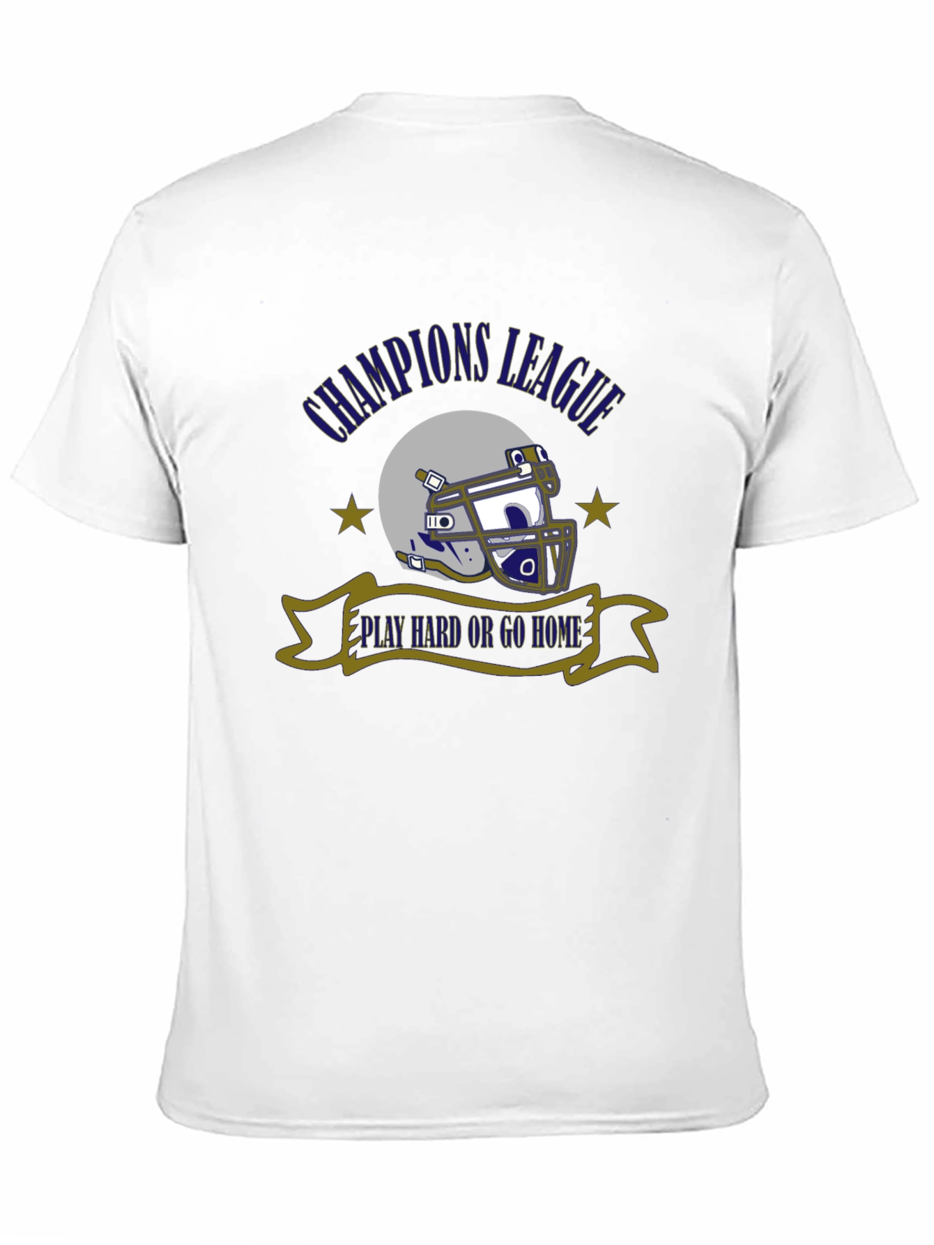 Champions League Football Helmet Graphic T-Shirt