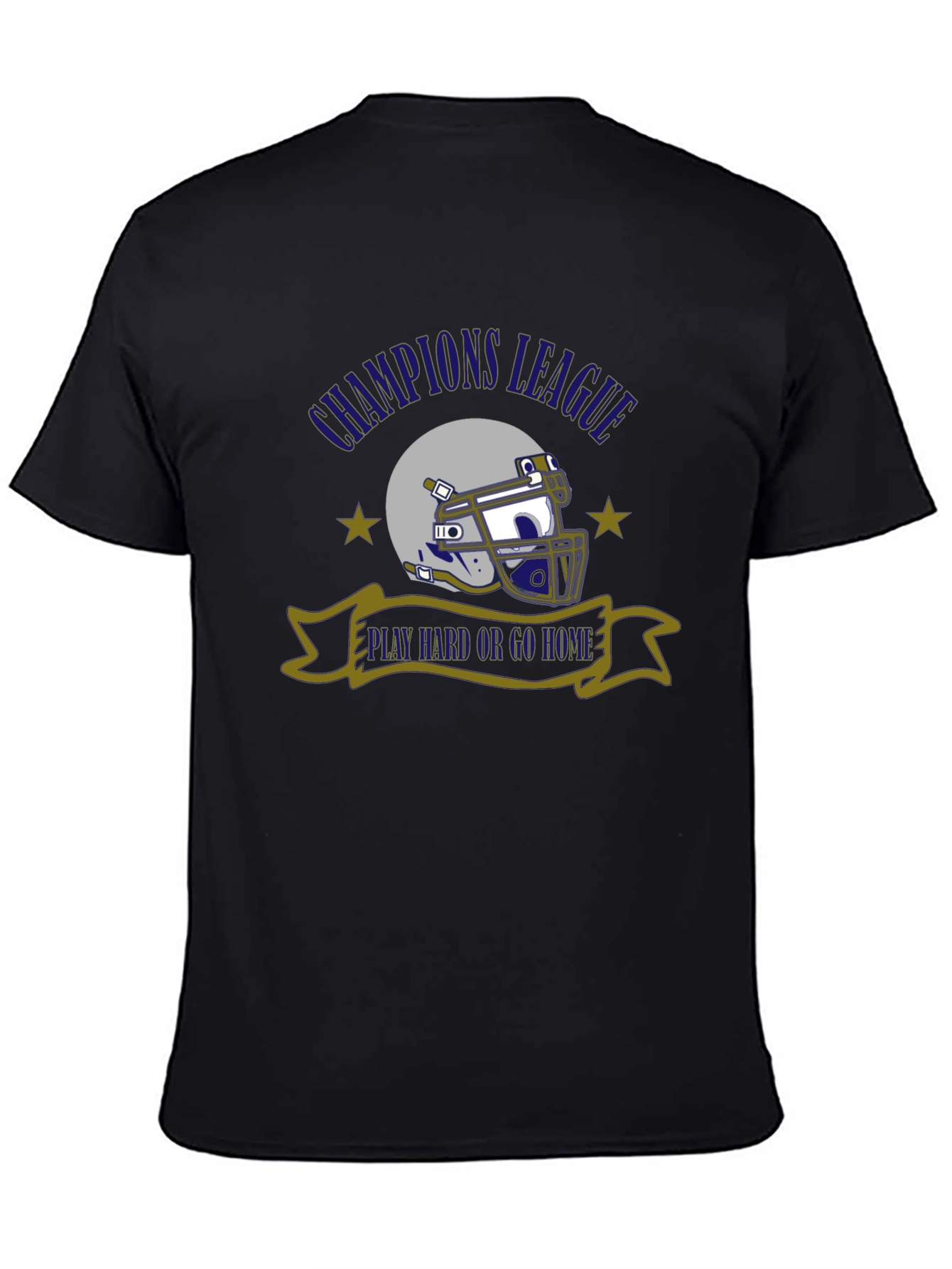Champions League Football Helmet Graphic T-Shirt