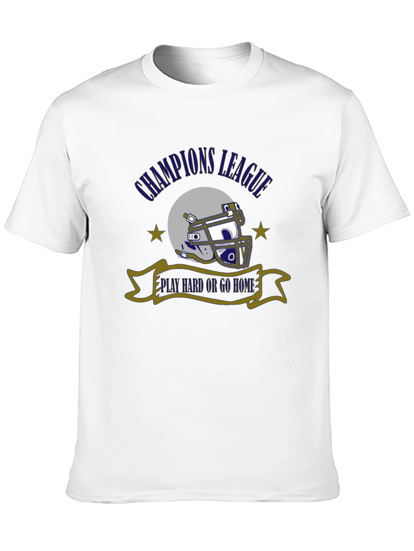 Champions League Football Helmet Graphic T-Shirt