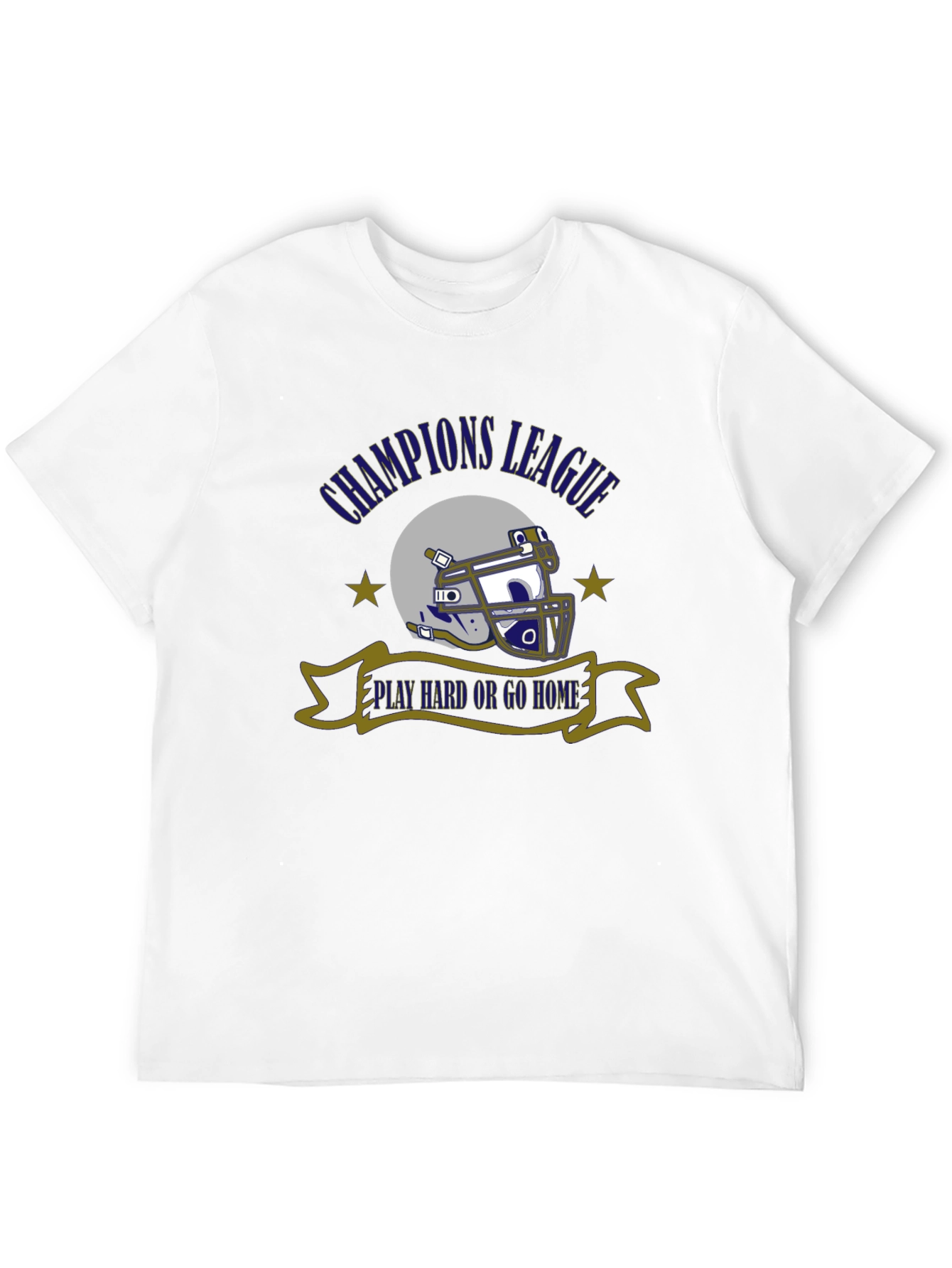Champions League Football Helmet Graphic T-Shirt