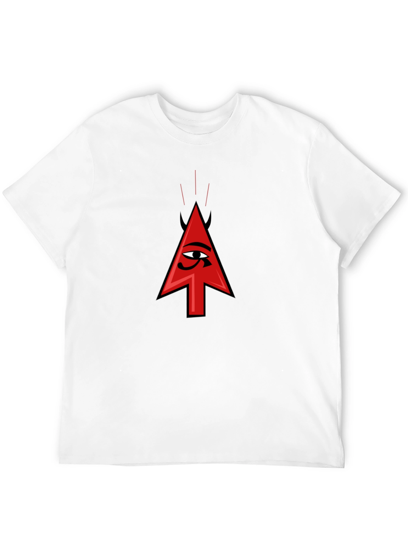 Devil Eye Arrow Graphic T-Shirt - Black Cotton Tee