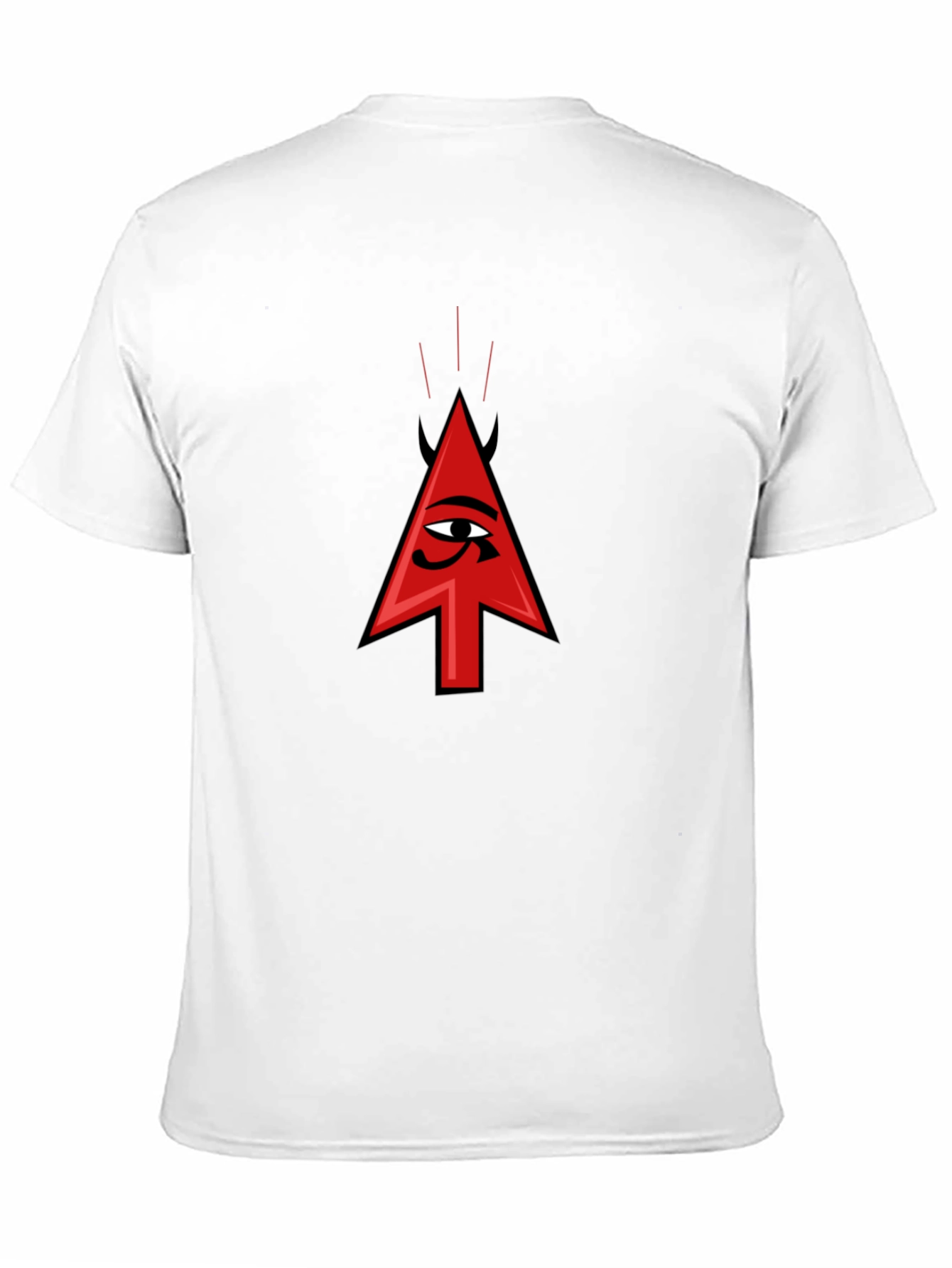 Devil Eye Arrow Graphic T-Shirt - Black Cotton Tee